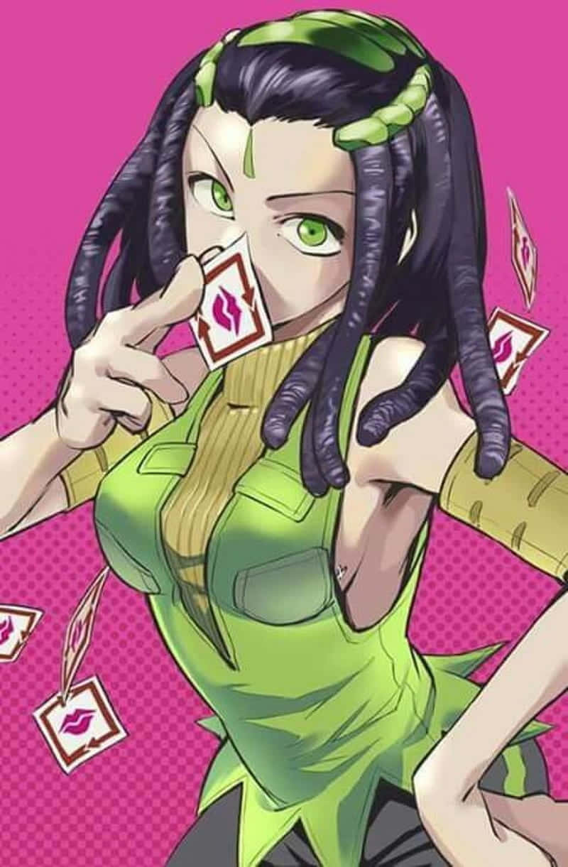 Ermes Costello, playing cards, anime girl, SD Phone Wallpaper