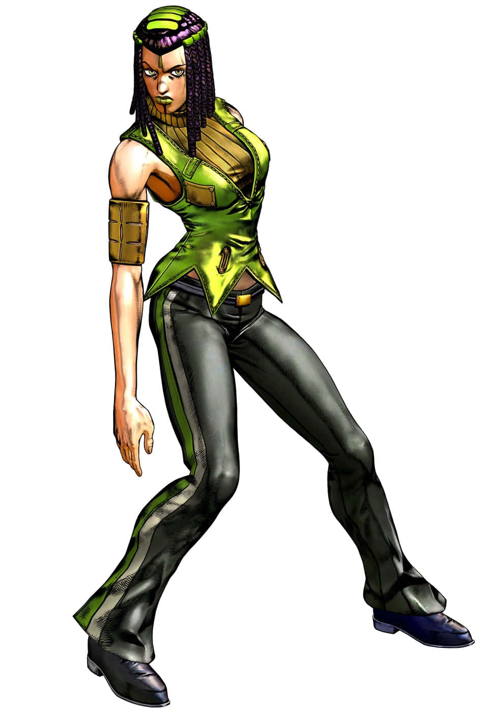Ermes Costello, green and purple hair, green top, HD Phone Wallpaper