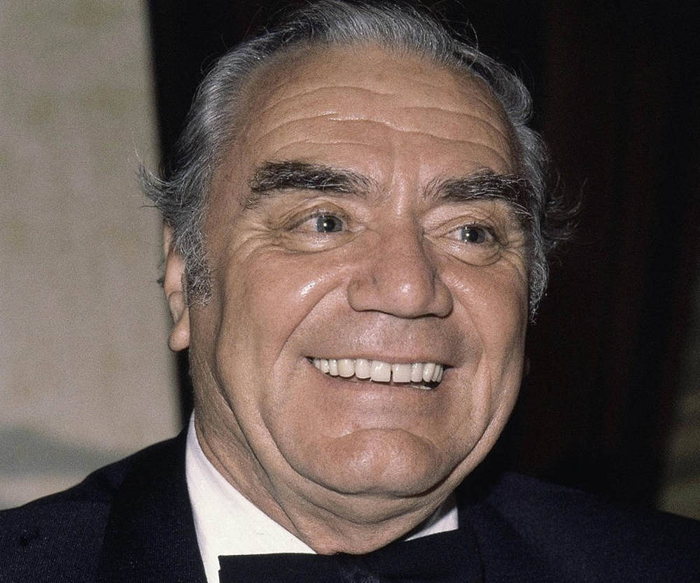 Ernest Borgnine, close-up portrait, smile, SD Desktop Wallpaper