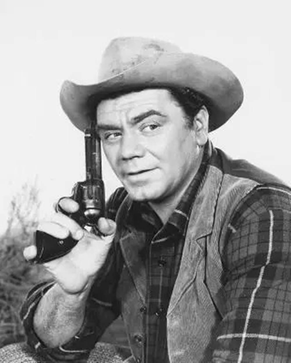 Ernest Borgnine, cowboy, worn hat, SD Phone Wallpaper