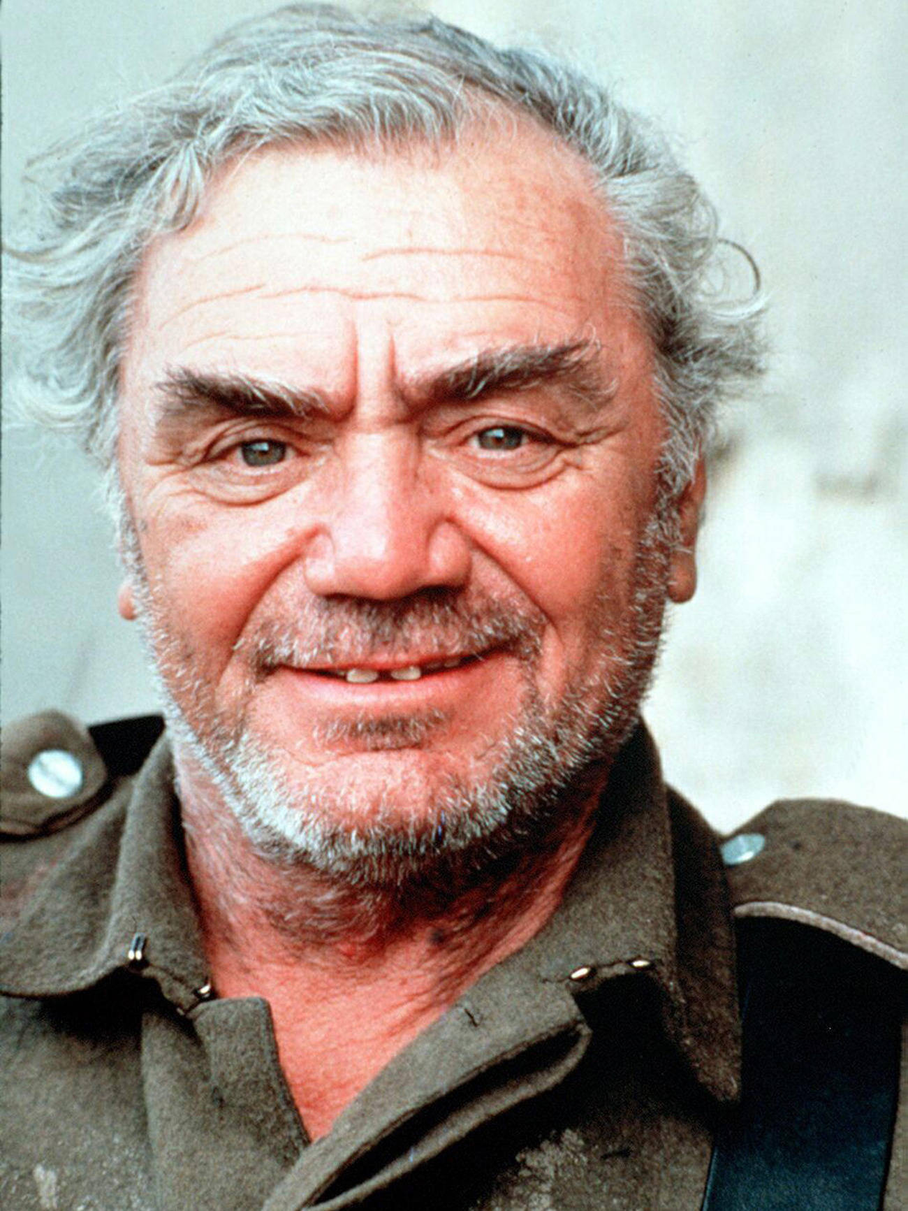 Ernest Borgnine, old veteran actor, gray hair, HD Phone Wallpaper
