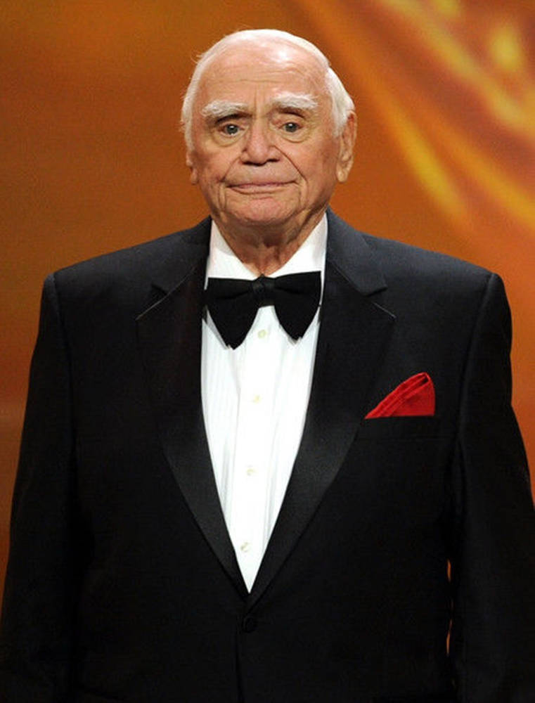 Ernest Borgnine, black tuxedo, red pocket square, SD Phone Wallpaper