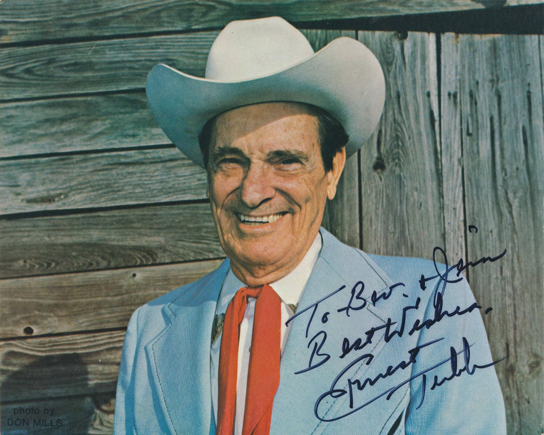 Ernest Tubb, light blue suit, white cowboy hat, HD Desktop Wallpaper