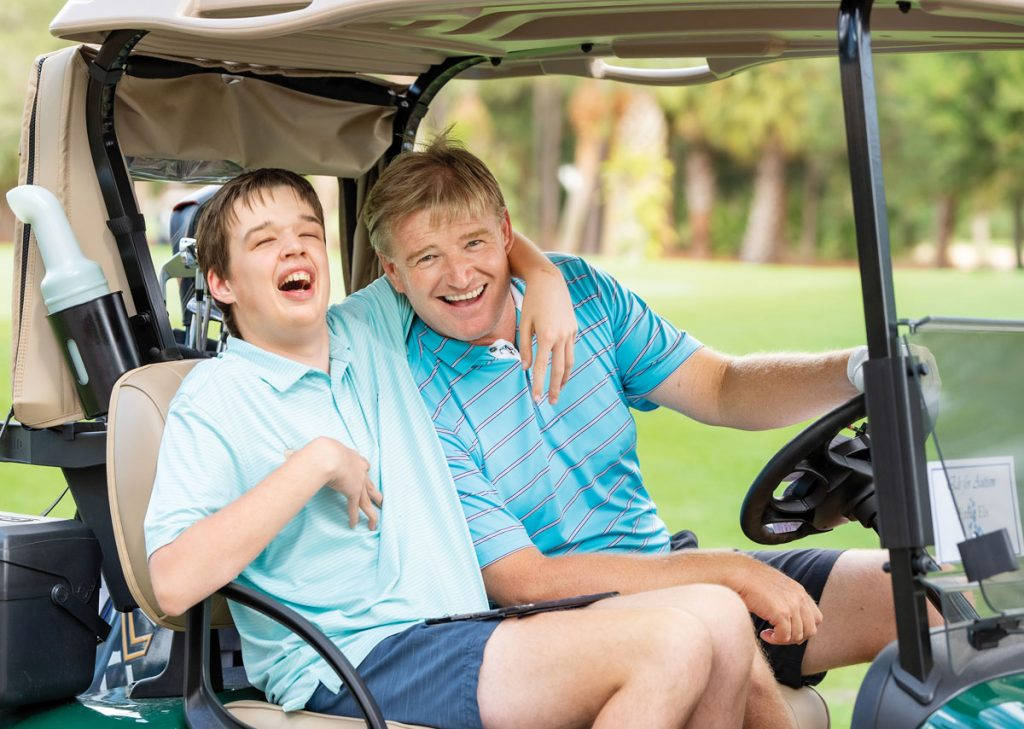 Ernie Els, son, golf cart, SD Desktop Wallpaper