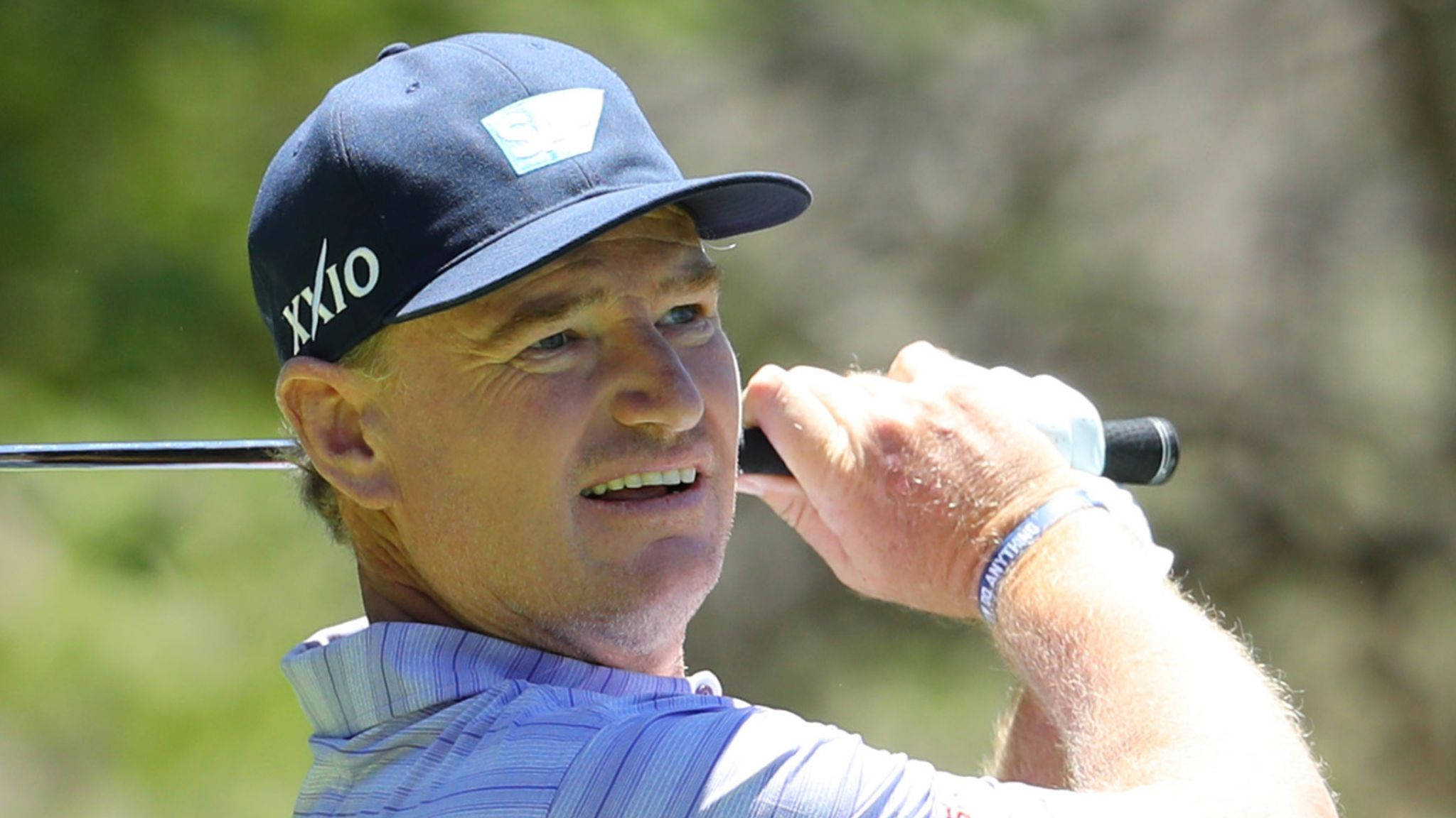 Ernie Els, golf club, mid-swing, Full HD Desktop Wallpaper