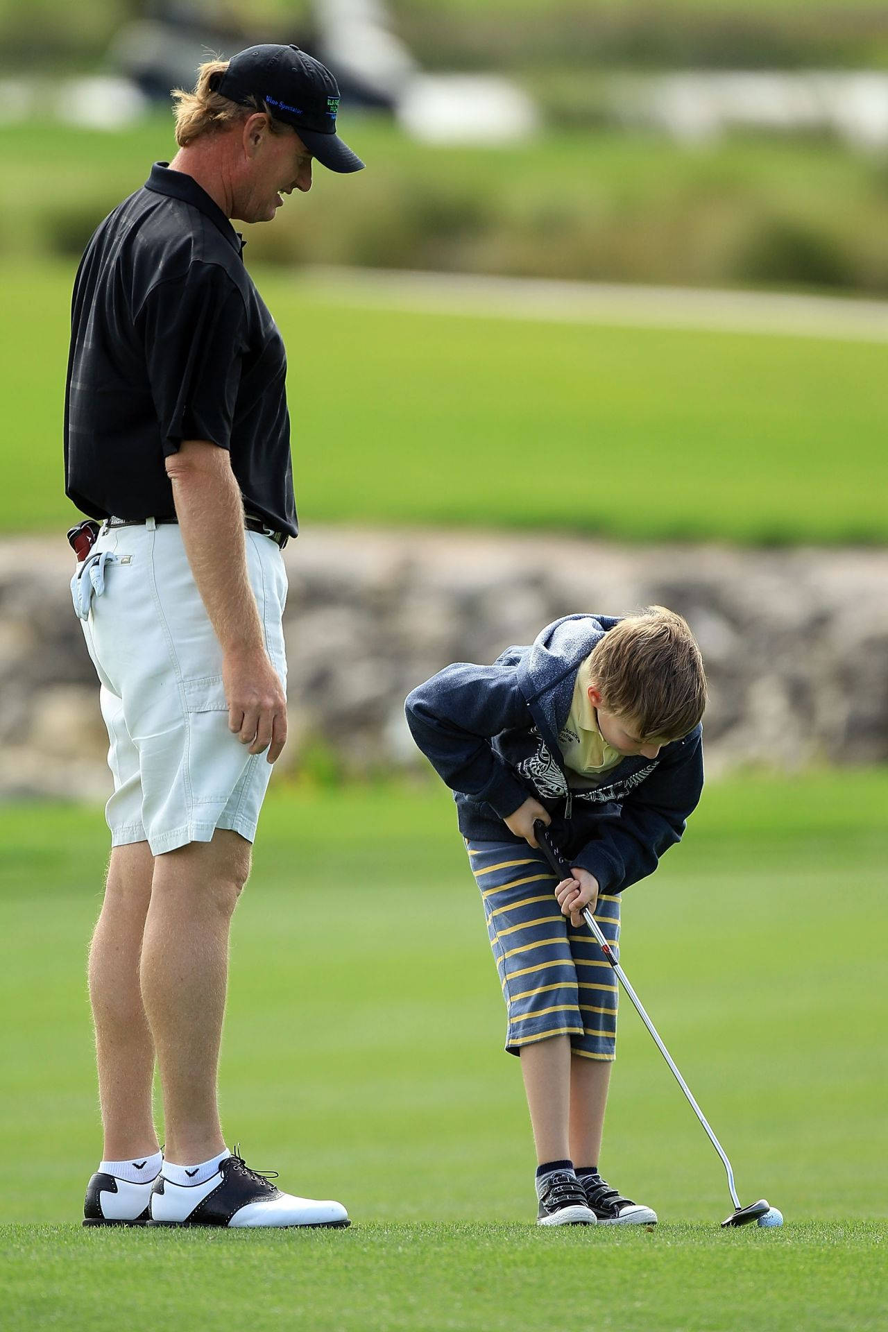 Ernie Els, golfing, kid, Full HD Phone Wallpaper