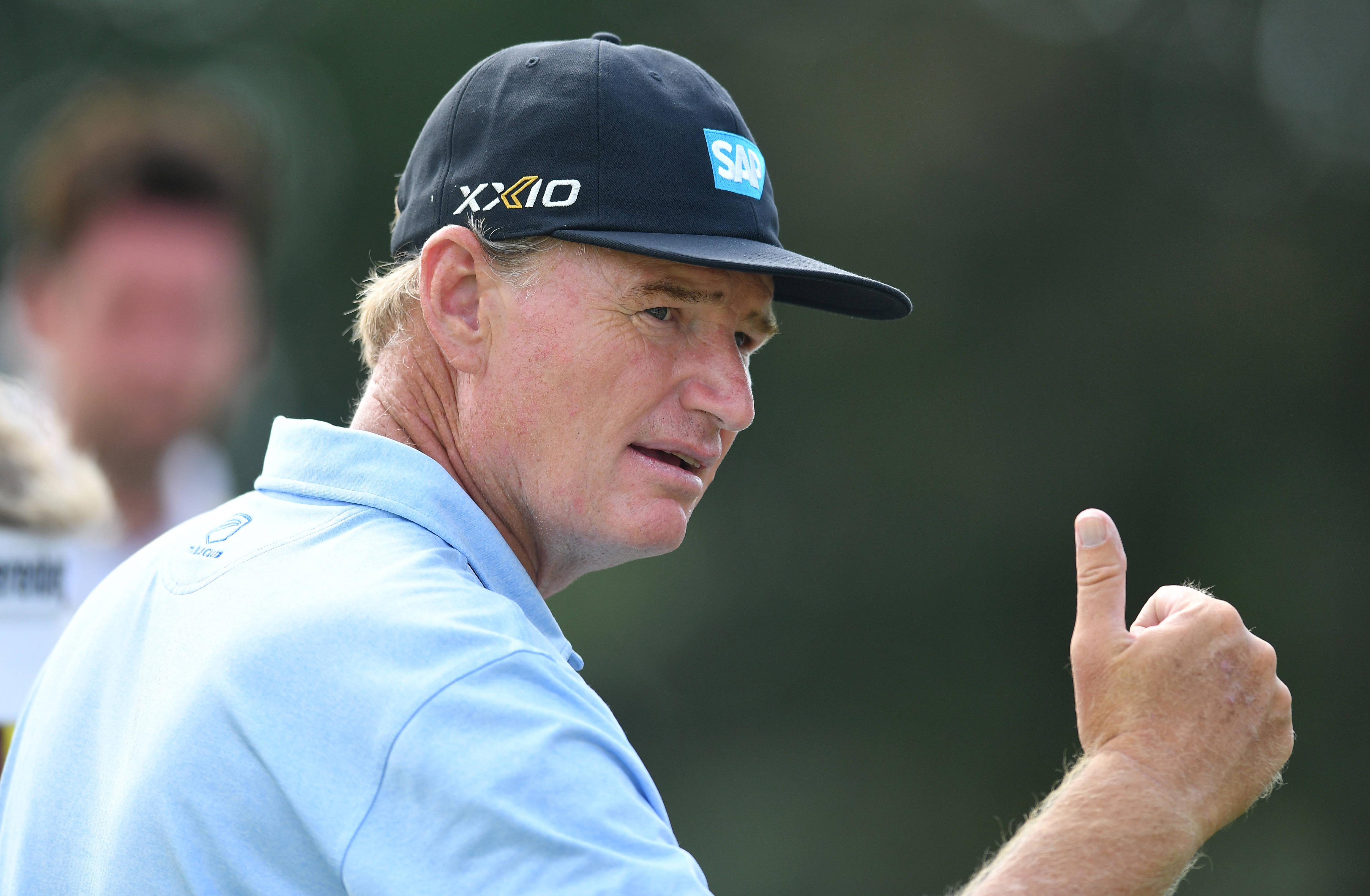 Ernie Els, light blue shirt, black cap, 4K Desktop Wallpaper