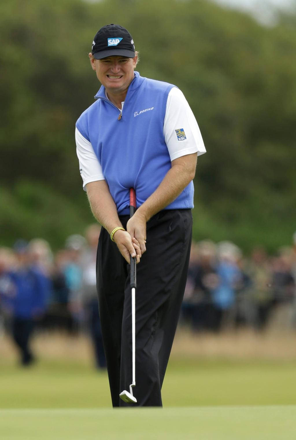 Ernie Els, putter, green, HD Phone Wallpaper