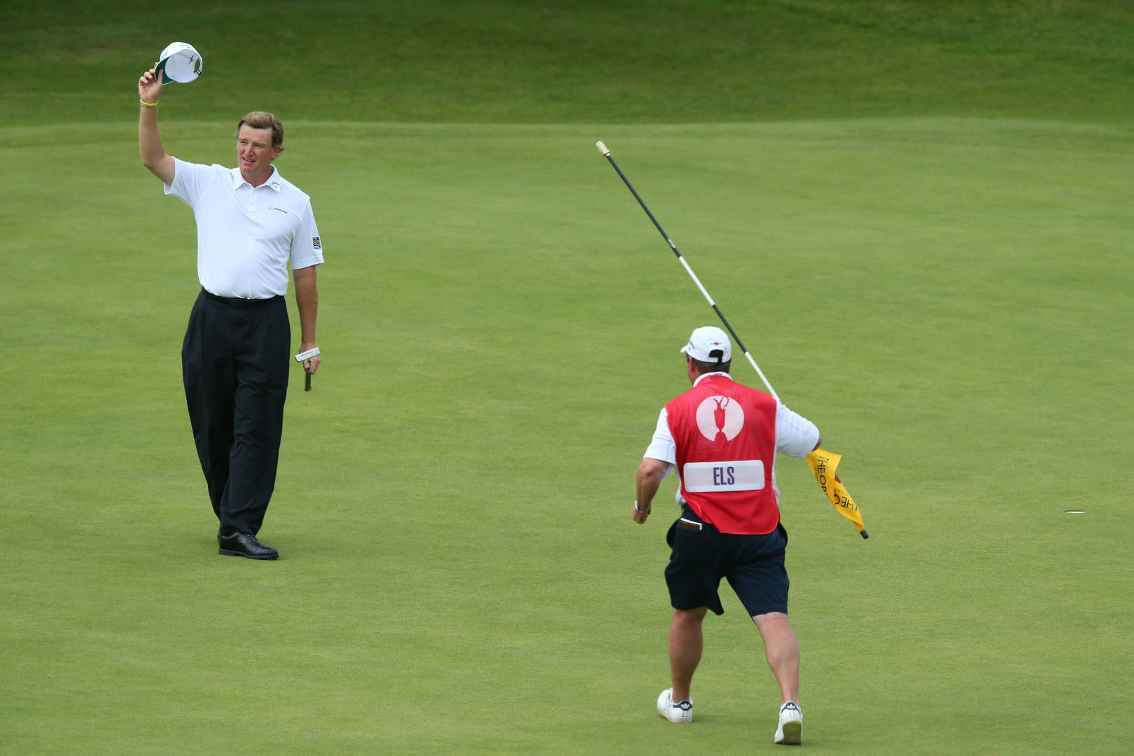 Ernie Els, caddie, golf course, HD Desktop Wallpaper
