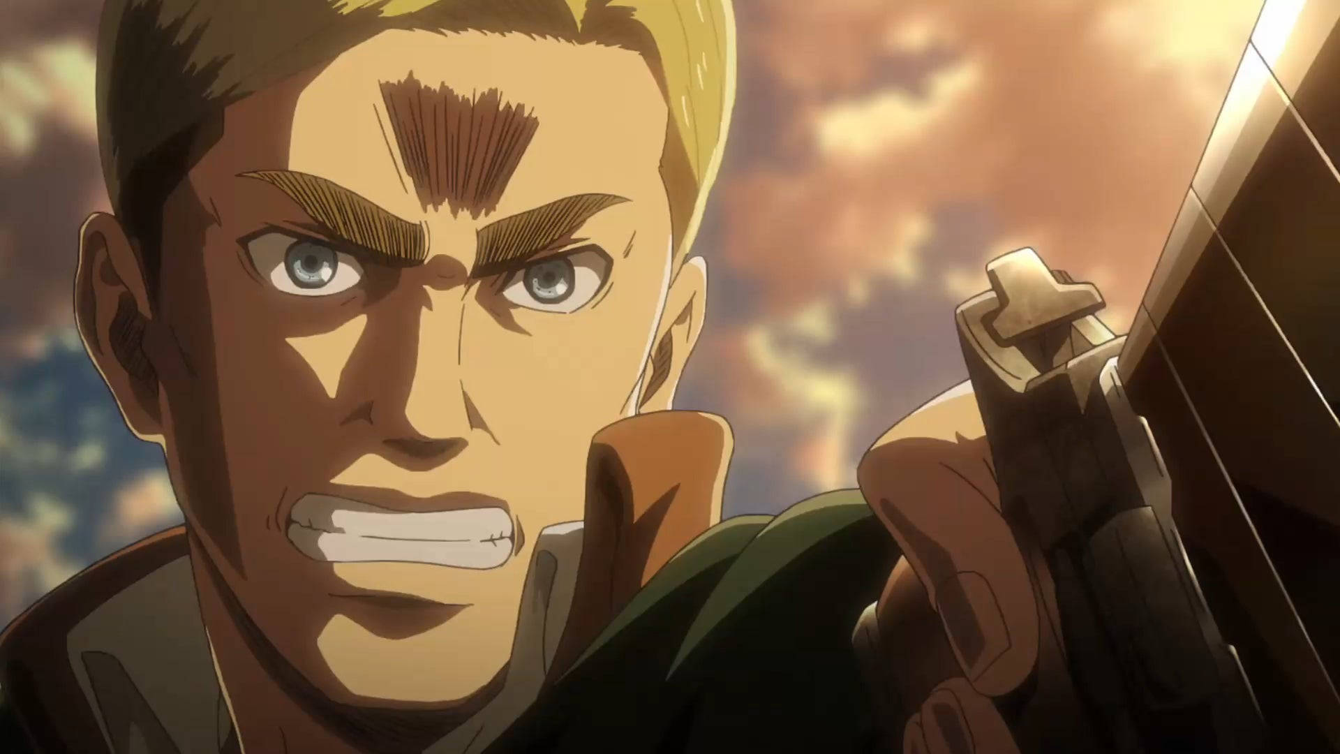 Erwin Smith, anime soldier, blonde hair, Full HD Desktop Wallpaper
