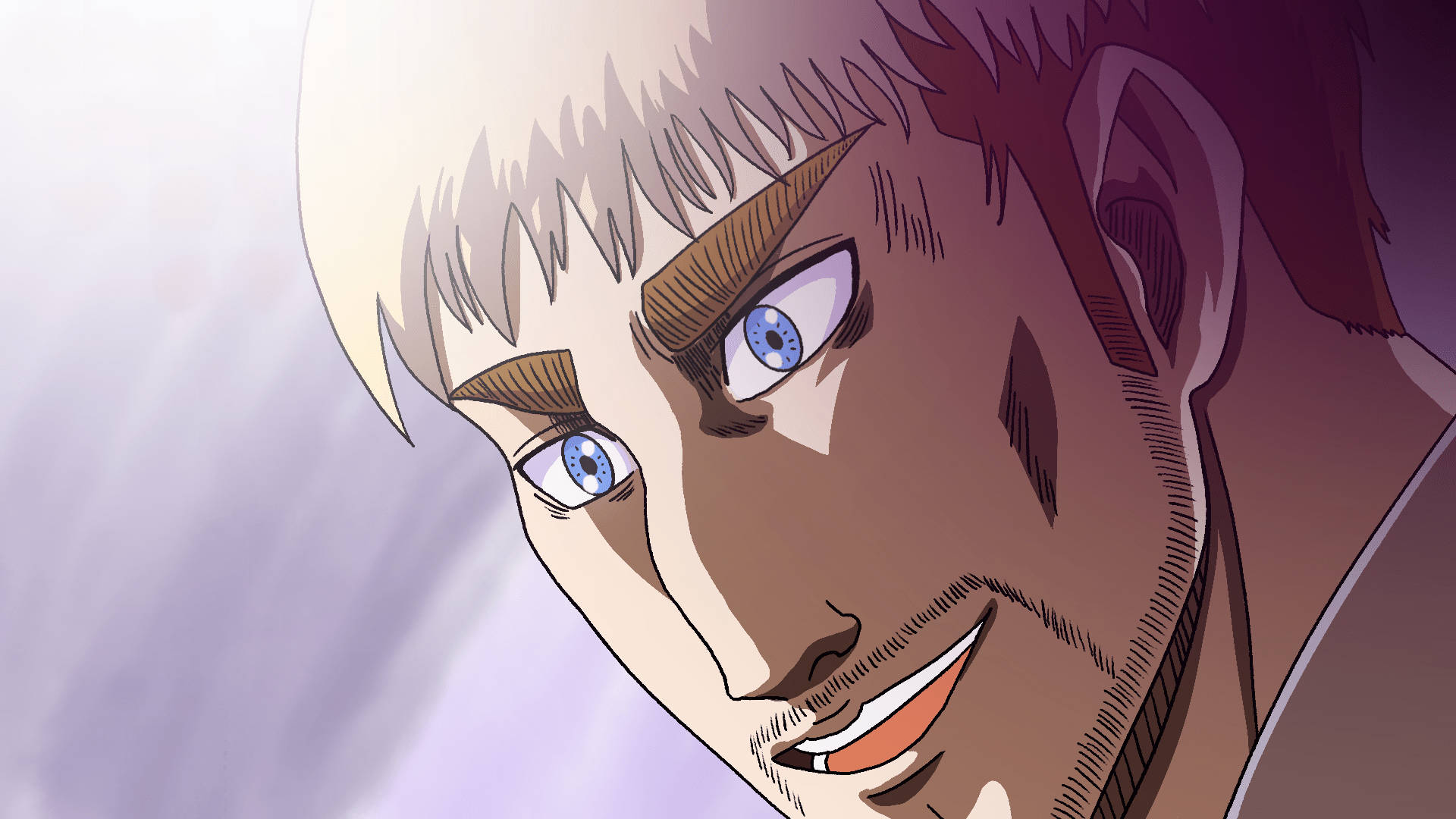 Erwin Smith, spiky white hair, sharp blue eyes, Full HD Desktop Wallpaper