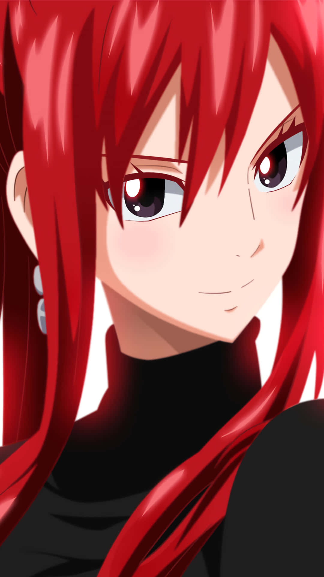 Erza Scarlet, red-haired, intense eyes, Full HD Phone Wallpaper