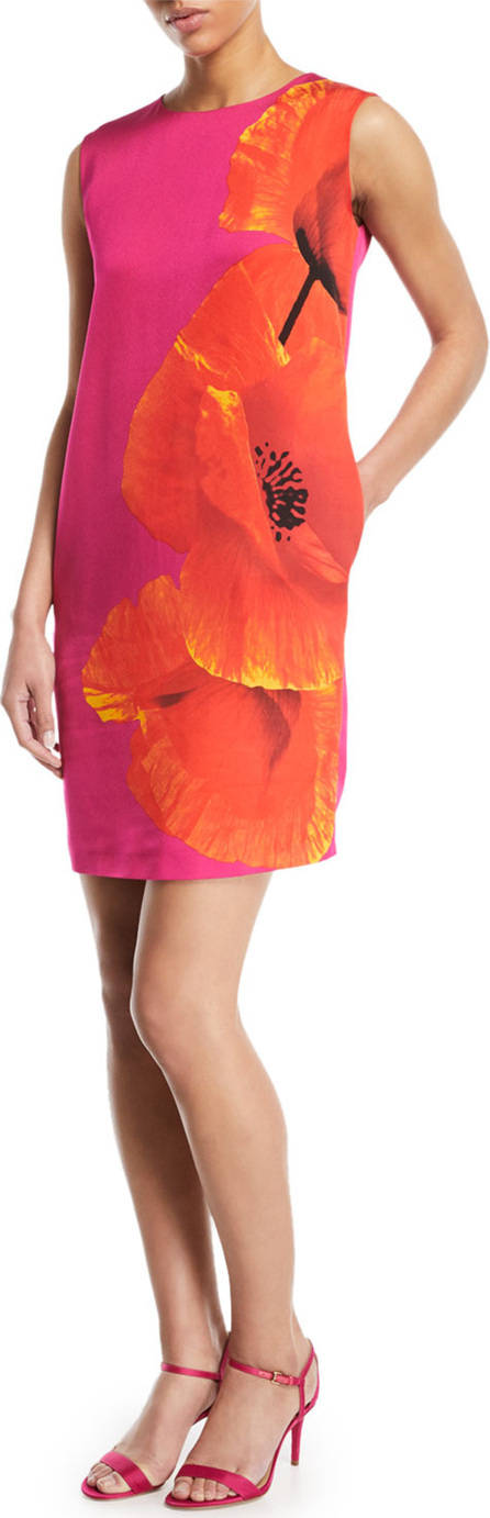 Escada, pink viscose dress, vibrant pink, HD Phone Wallpaper