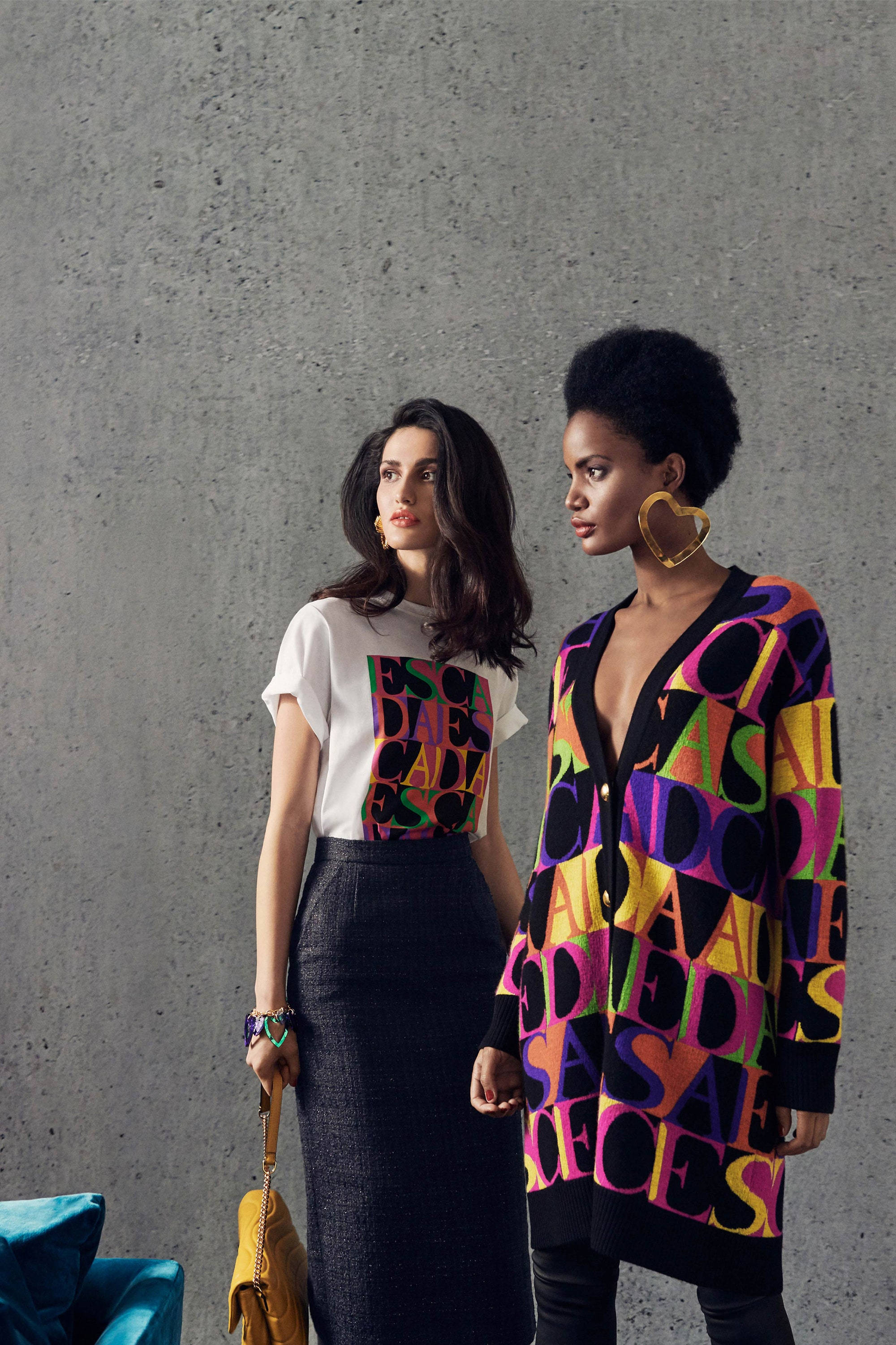 Escada, Fall 2018, colorful graphic apparel, 2K Phone Wallpaper