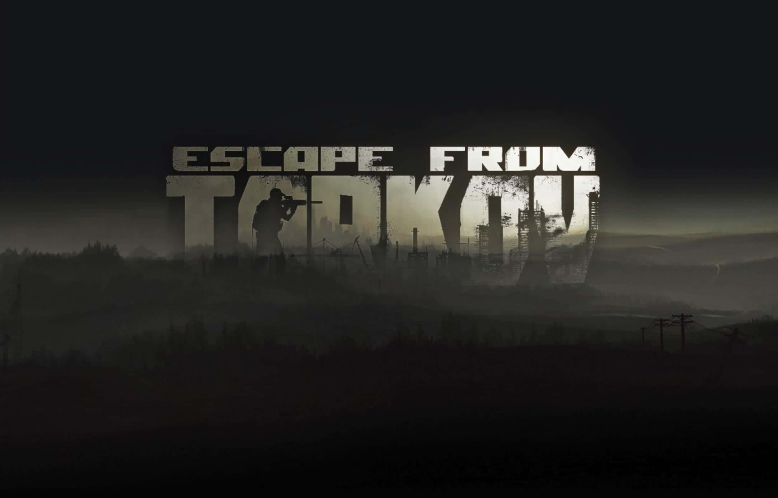 Escape From Tarkov, dusk, soldier silhouette, Full HD Desktop Wallpaper
