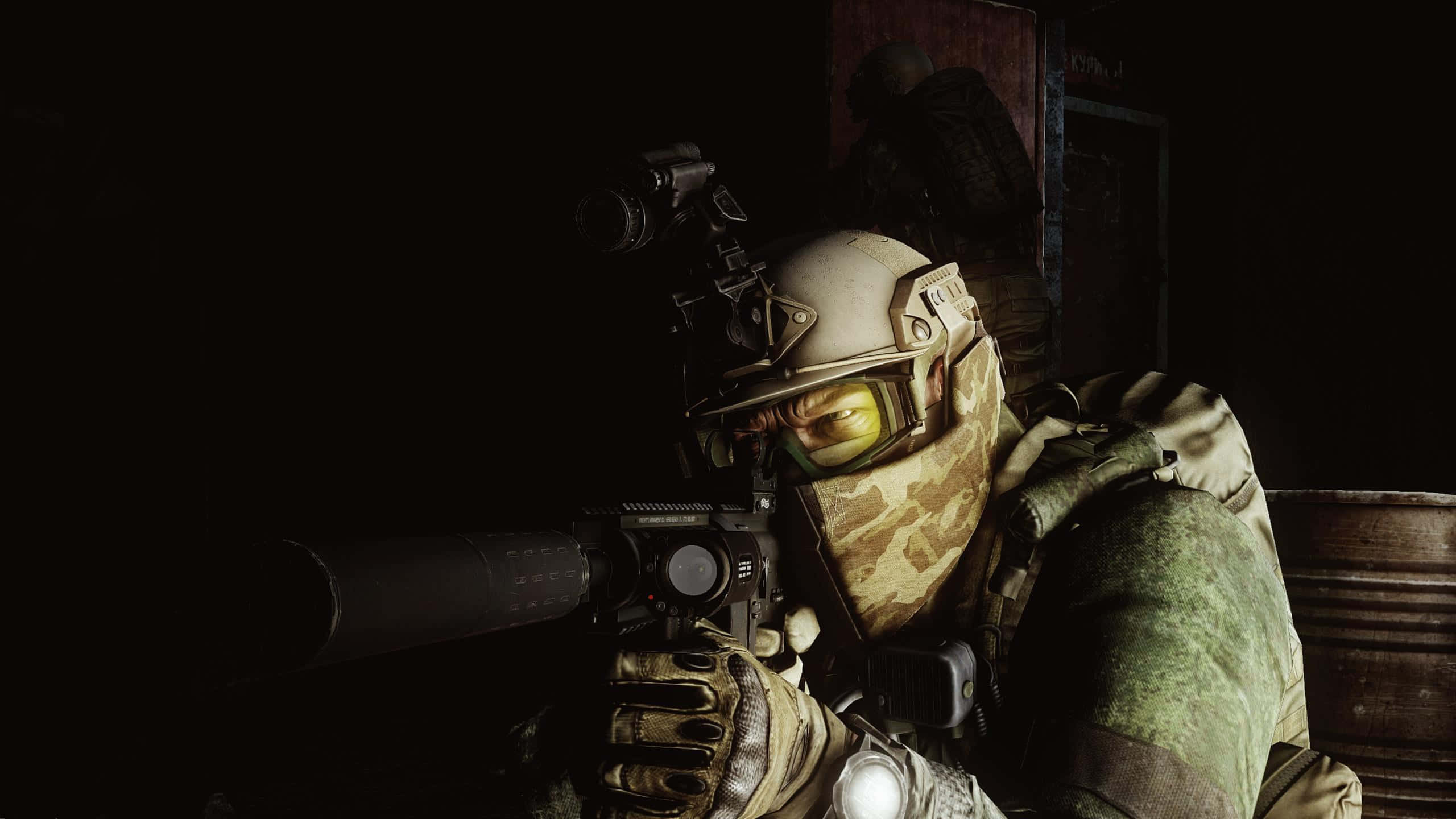 Tarkov, soldier, camouflage gear, 2K Desktop Wallpaper