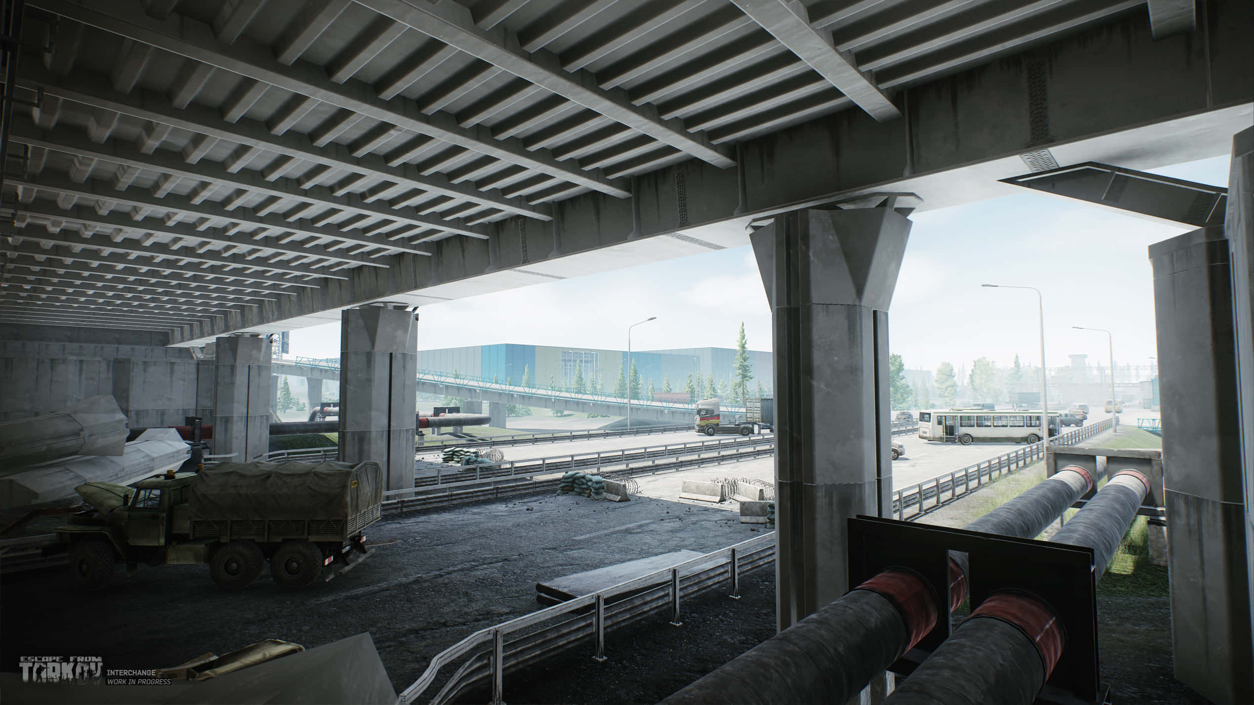 Escape From Tarkov, underpass, concrete overpass, Full HD Desktop Wallpaper