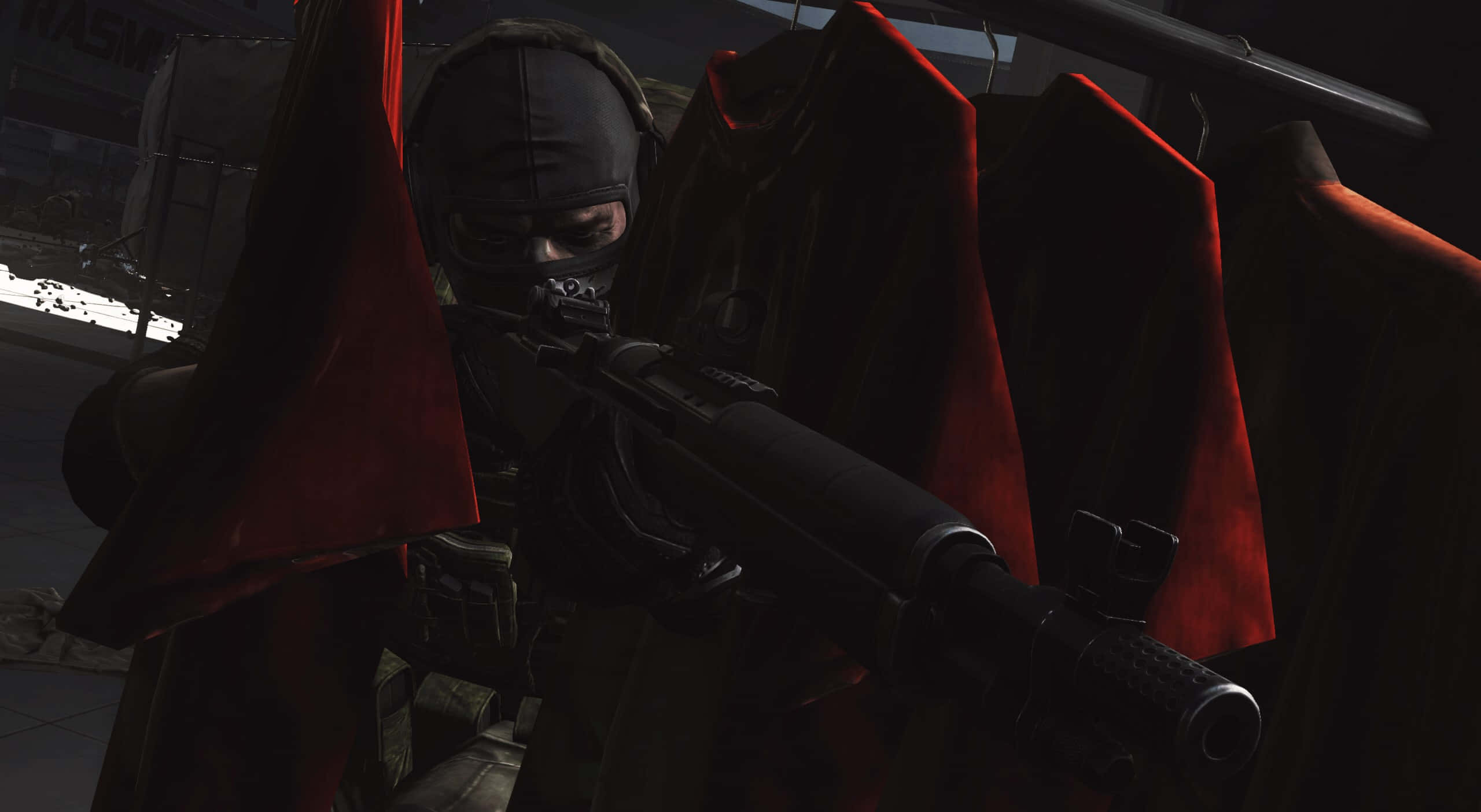 Escape From Tarkov, sniper, masked soldier, 2K Desktop Wallpaper