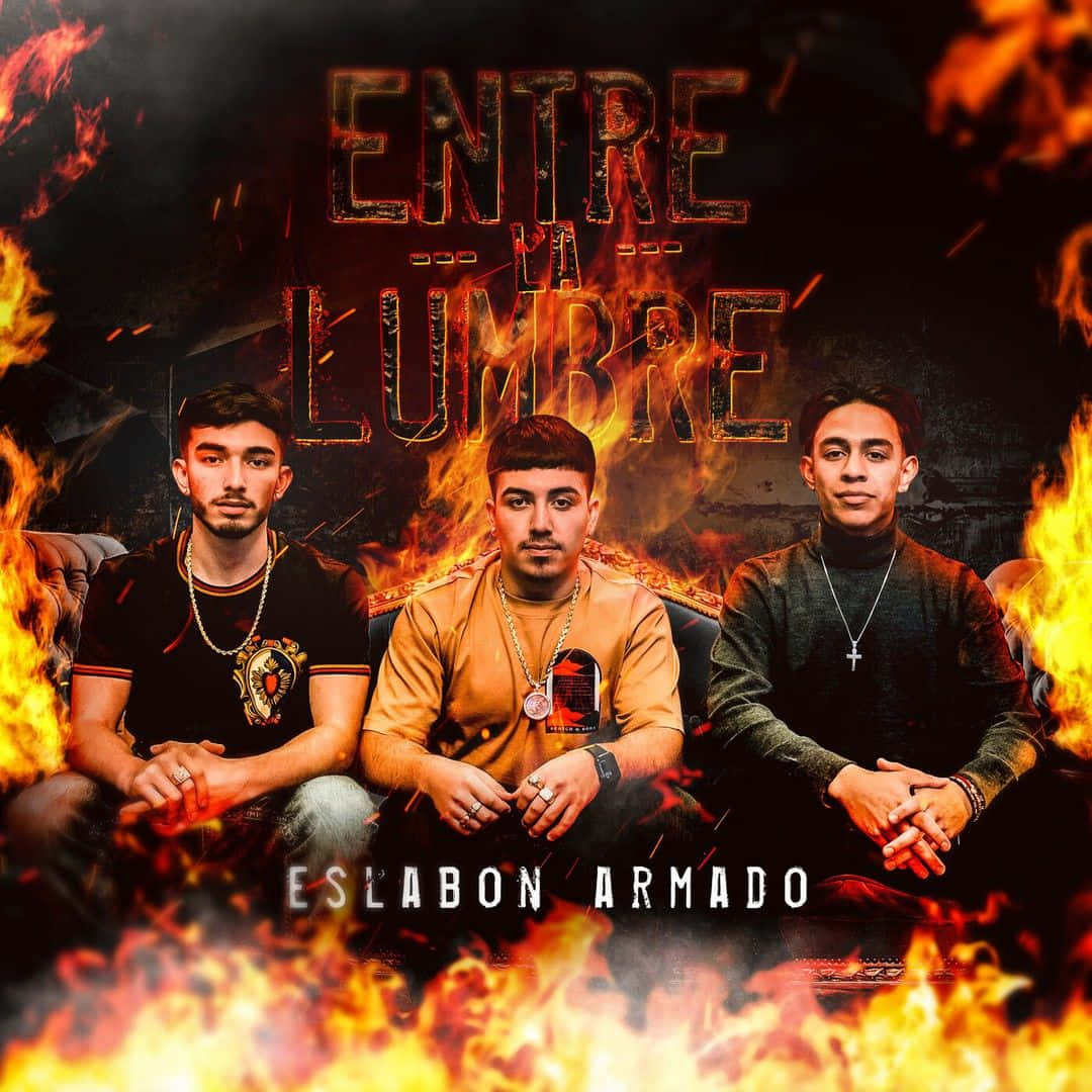 Eslabon Armado, live on stage, roaring flames, SD Desktop Wallpaper