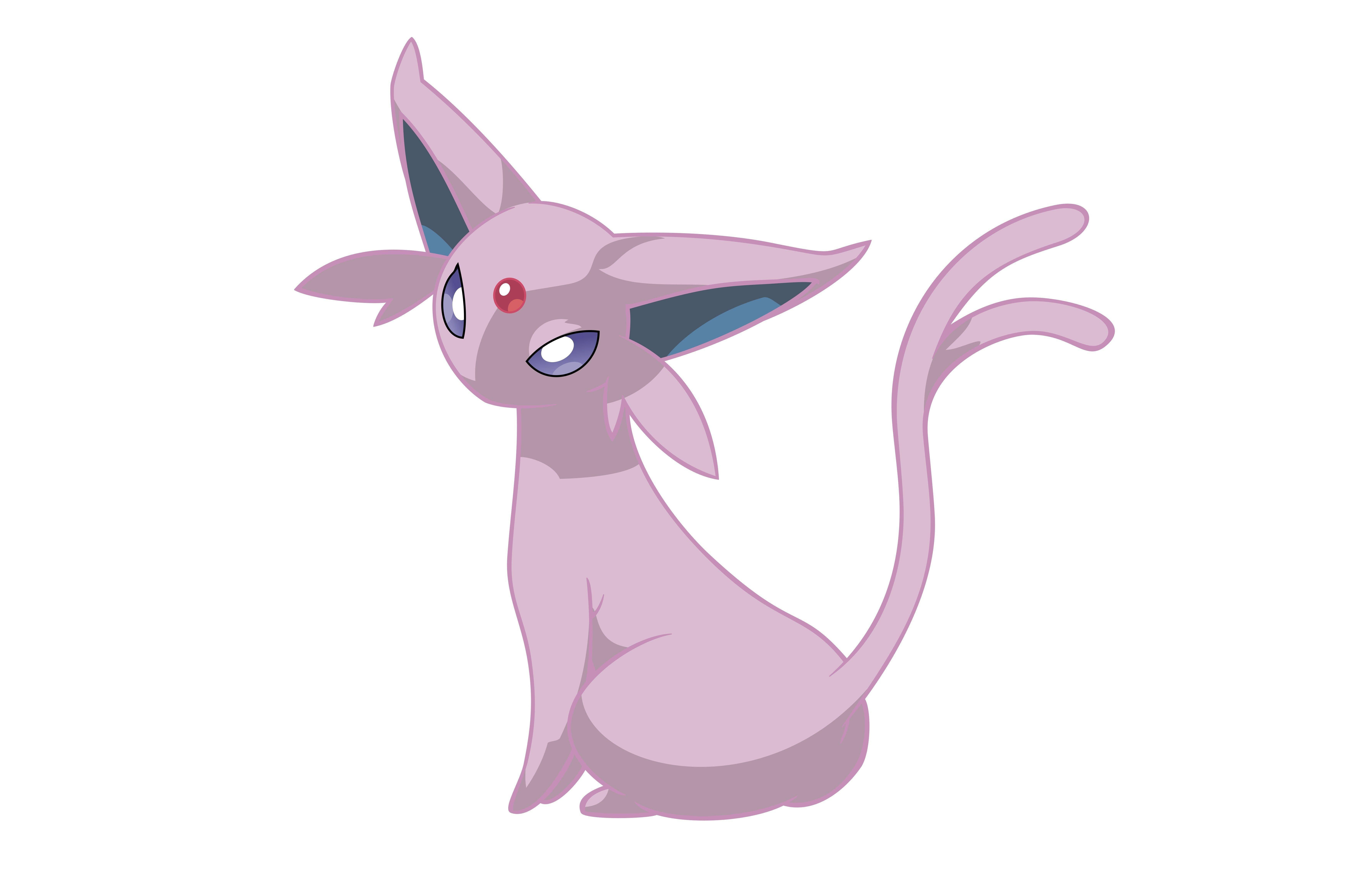 Espeon, pink, anime-style, 5K Desktop Wallpaper