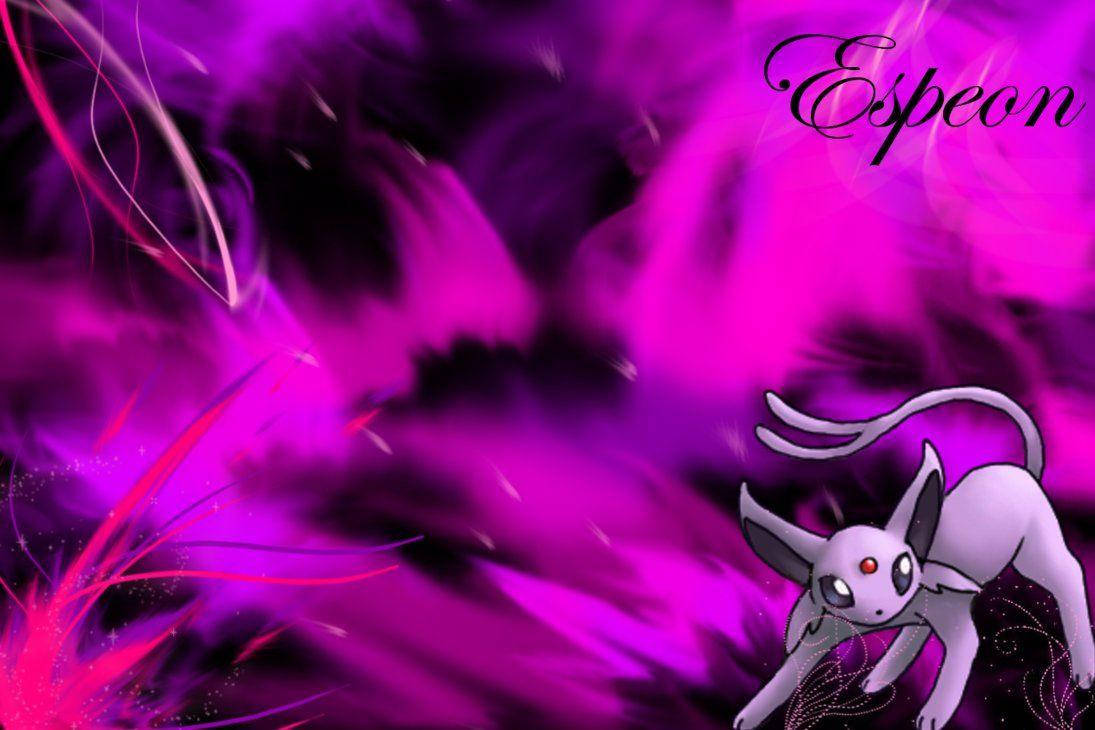Espeon, neon glow, magenta, SD Desktop Wallpaper