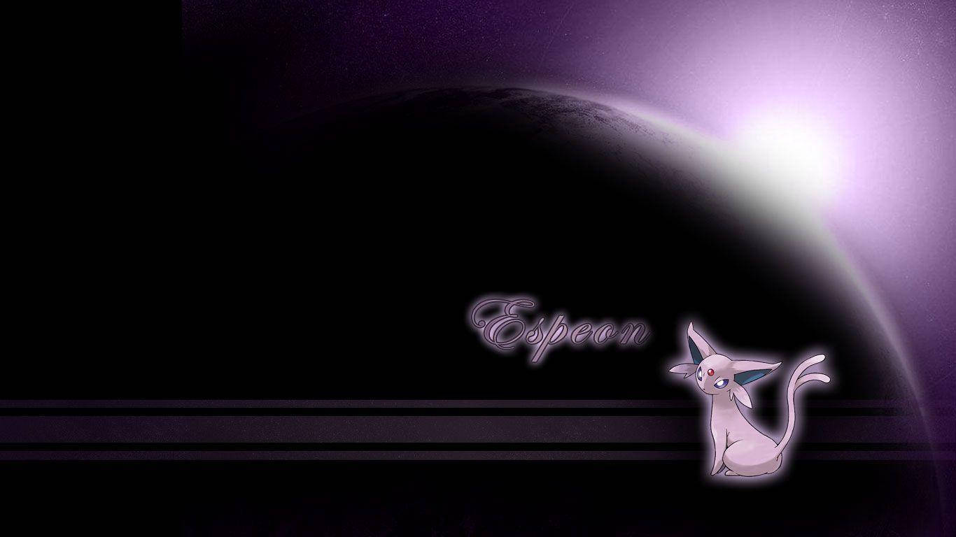 Espeon, moon, purple planet, HD Desktop Wallpaper