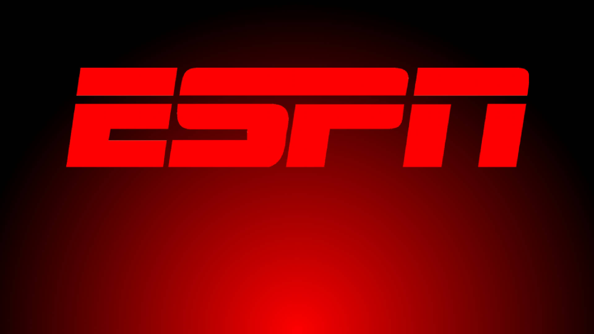 ESPN, red vignette logo, gradient black to red background, Full HD Desktop Wallpaper