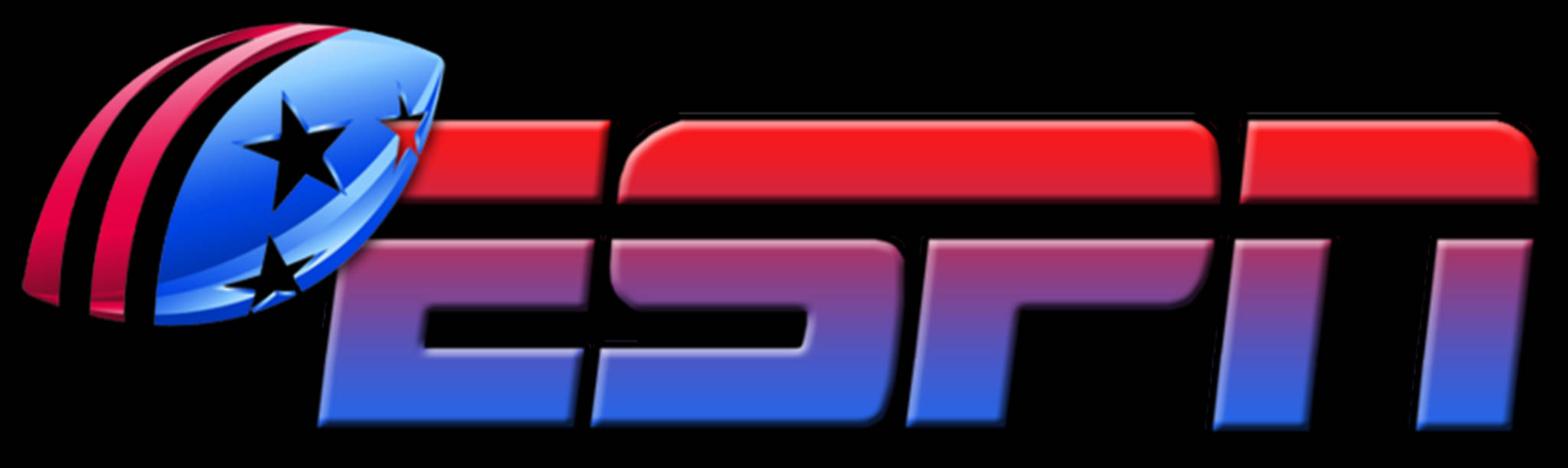 ESPN, football logo, red blue gradient, Full HD Desktop Wallpaper