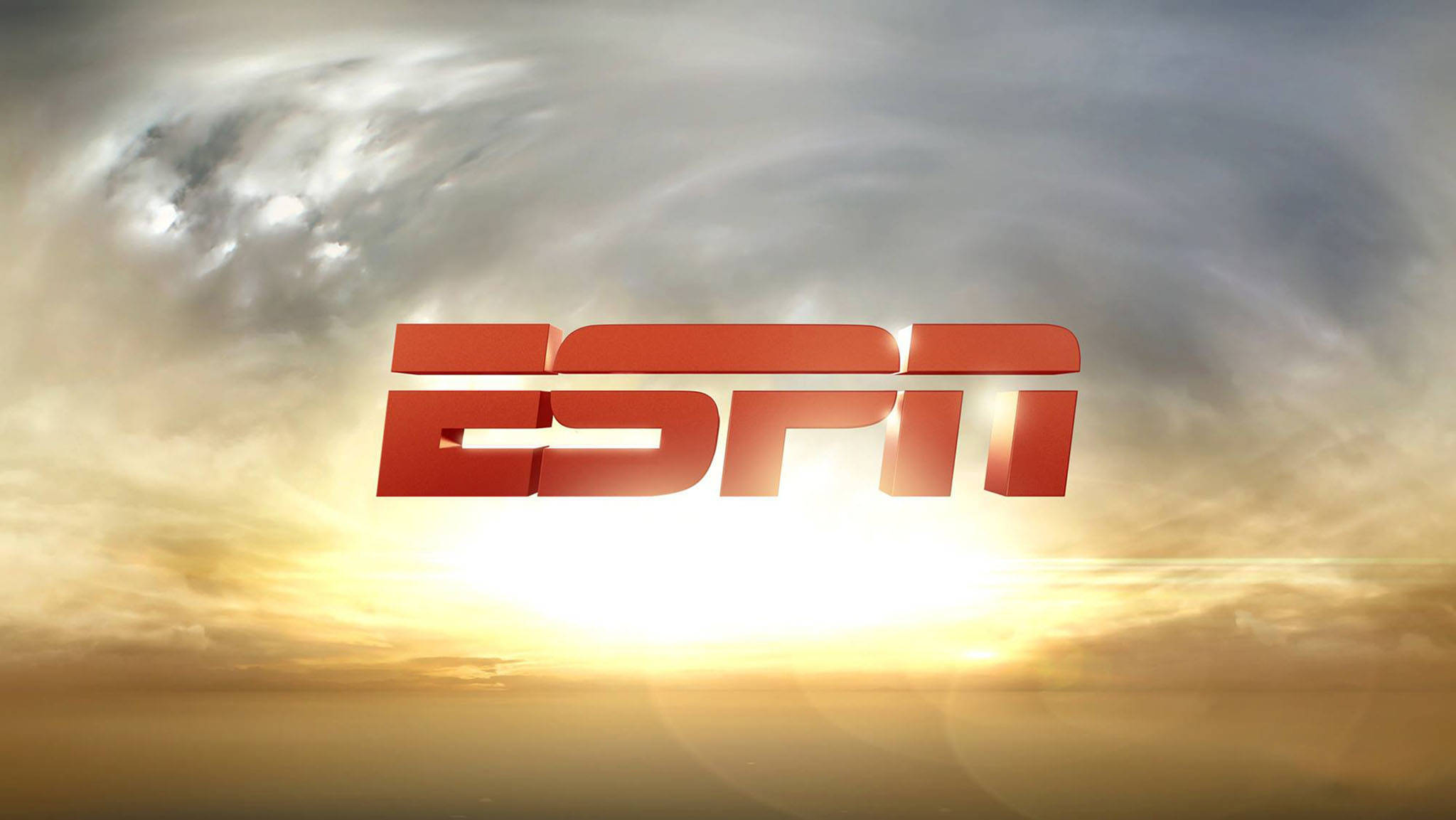 ESPN, red, sunset sky, Full HD Desktop Wallpaper