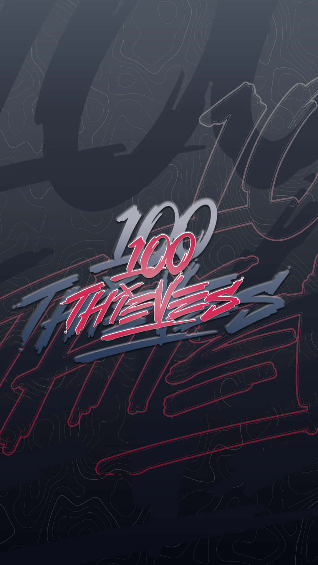 100 Thieves, red, silver, Full HD Phone Wallpaper
