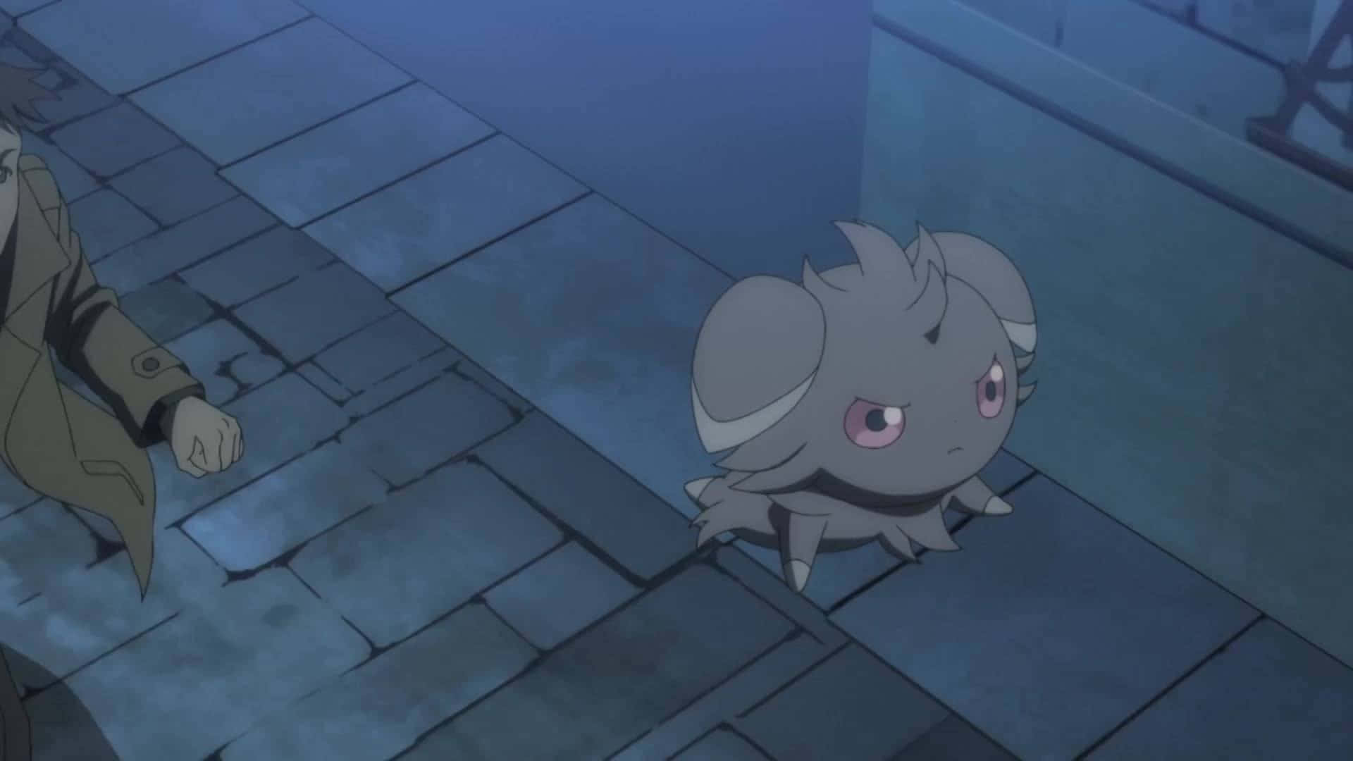Espurr, gray, pink eyes, Full HD Desktop Wallpaper