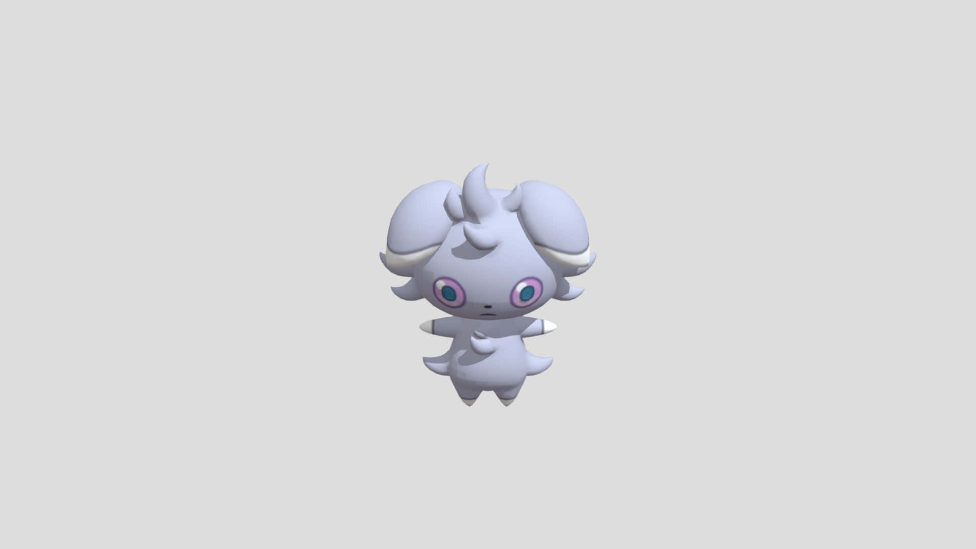 Espurr, white, 3d-rendered, Full HD Desktop Wallpaper