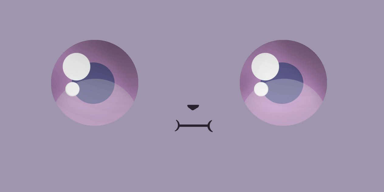 Espurr, purple eyes, lavender background, SD Desktop Wallpaper