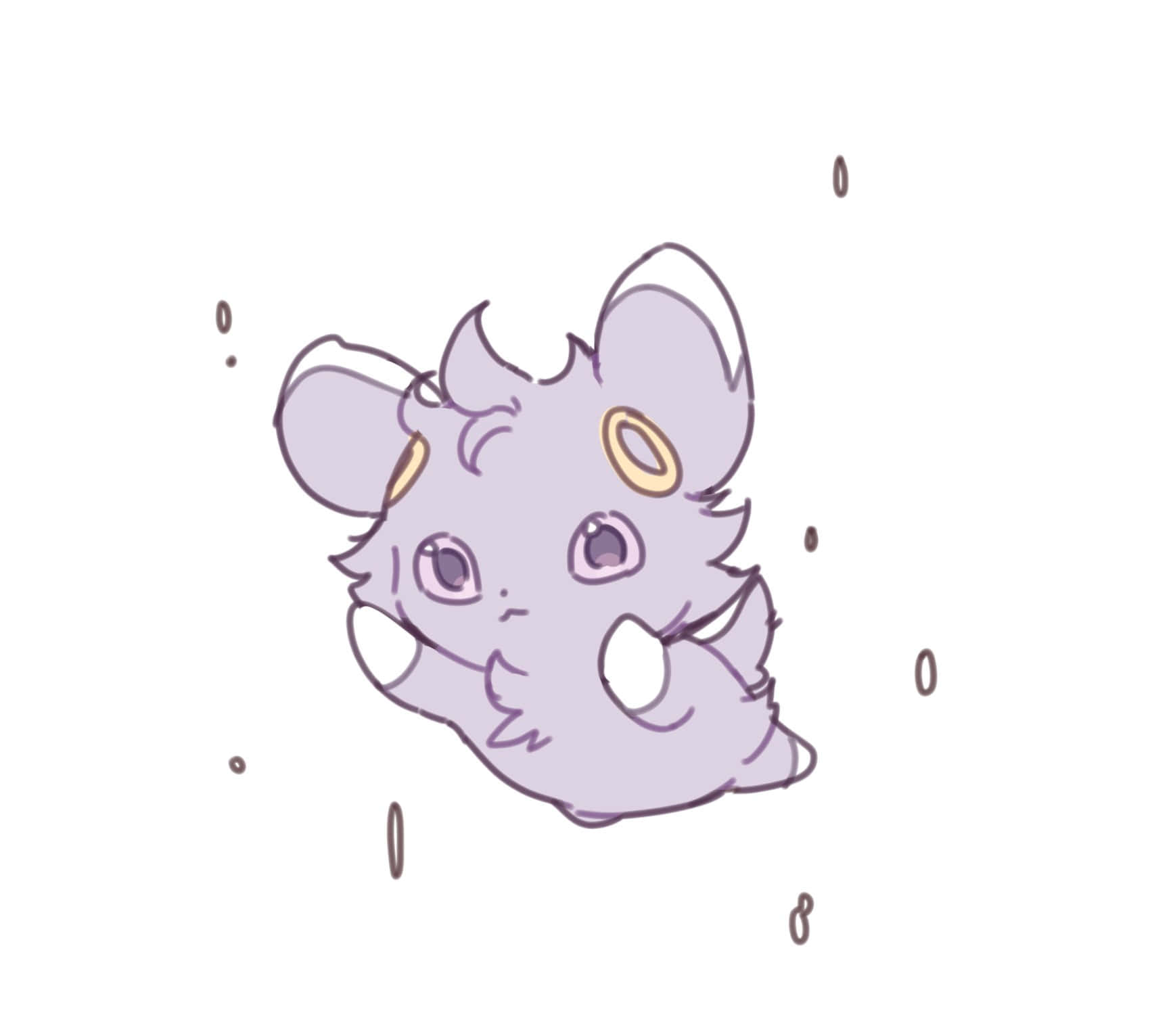 Espurr, lavender, big eyes, HD Desktop Wallpaper