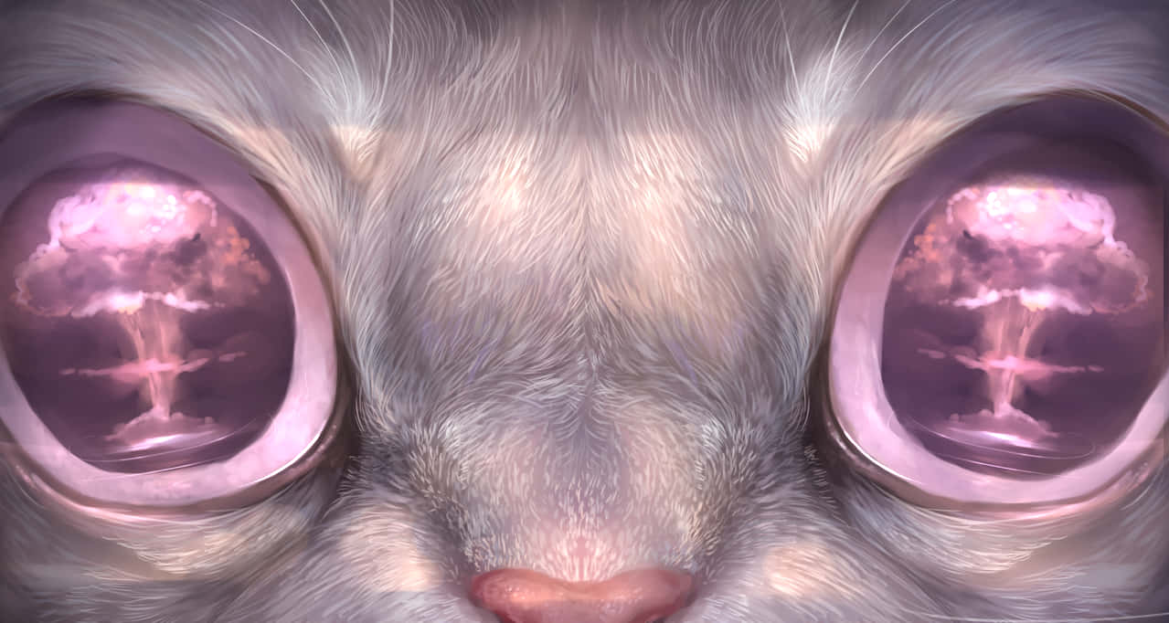 Espurr, cat's face, wide eyes, SD Desktop Wallpaper