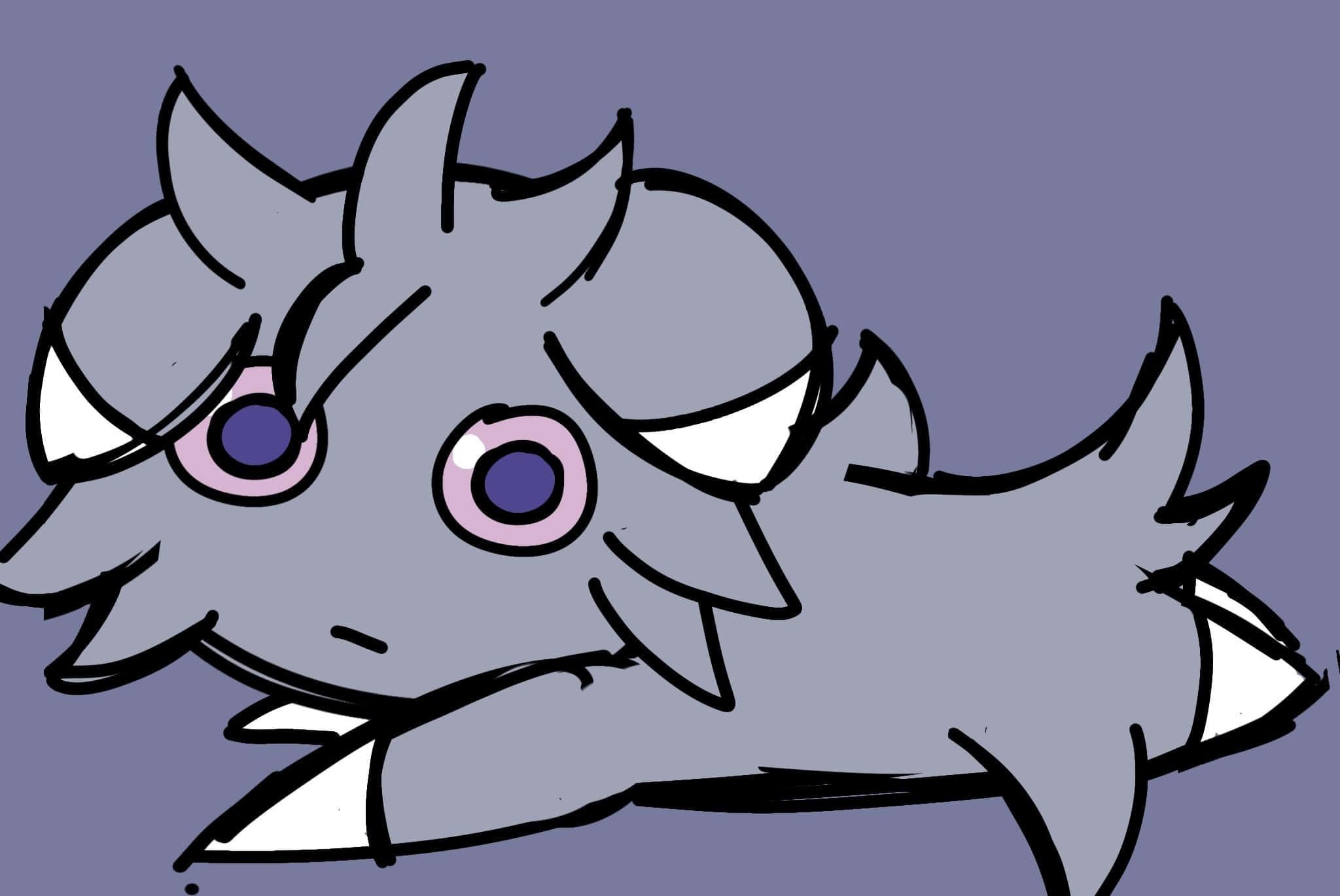 Espurr, gray, sharp teeth, Full HD Desktop Wallpaper