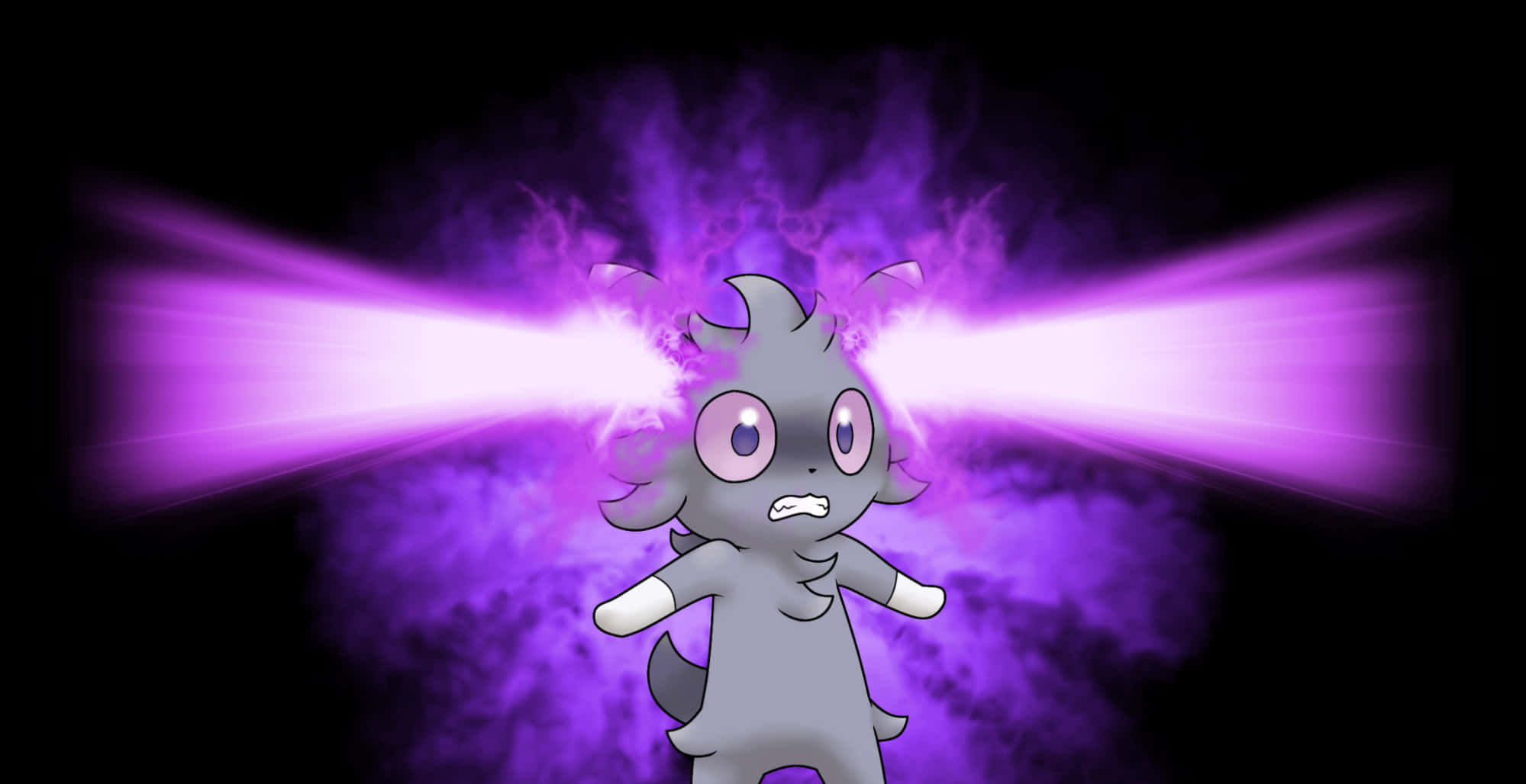Espurr, gray, anime-style, Full HD Desktop Wallpaper