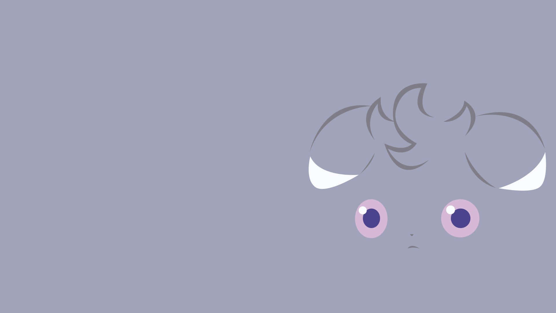 Espurr, large purple eyes, right side, Full HD Desktop Wallpaper