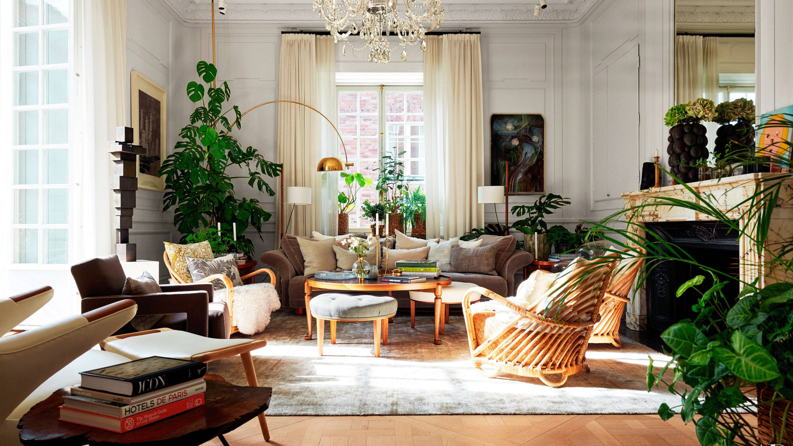 Real Estate Reception Room, sunlight, luxurious living room, 2K Desktop Wallpaper