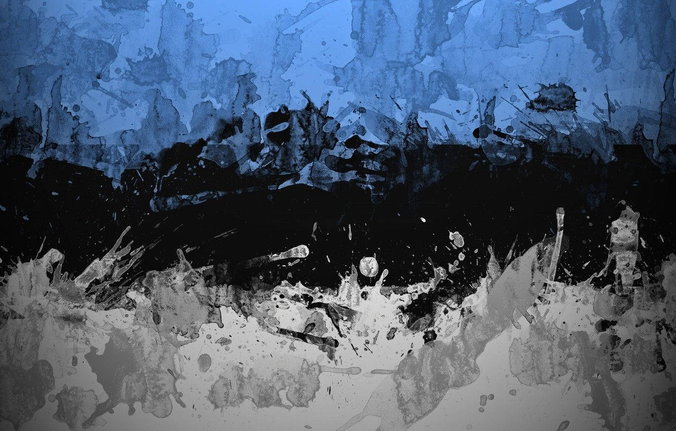 Estonia flag, smeared paint, blue, HD Desktop Wallpaper
