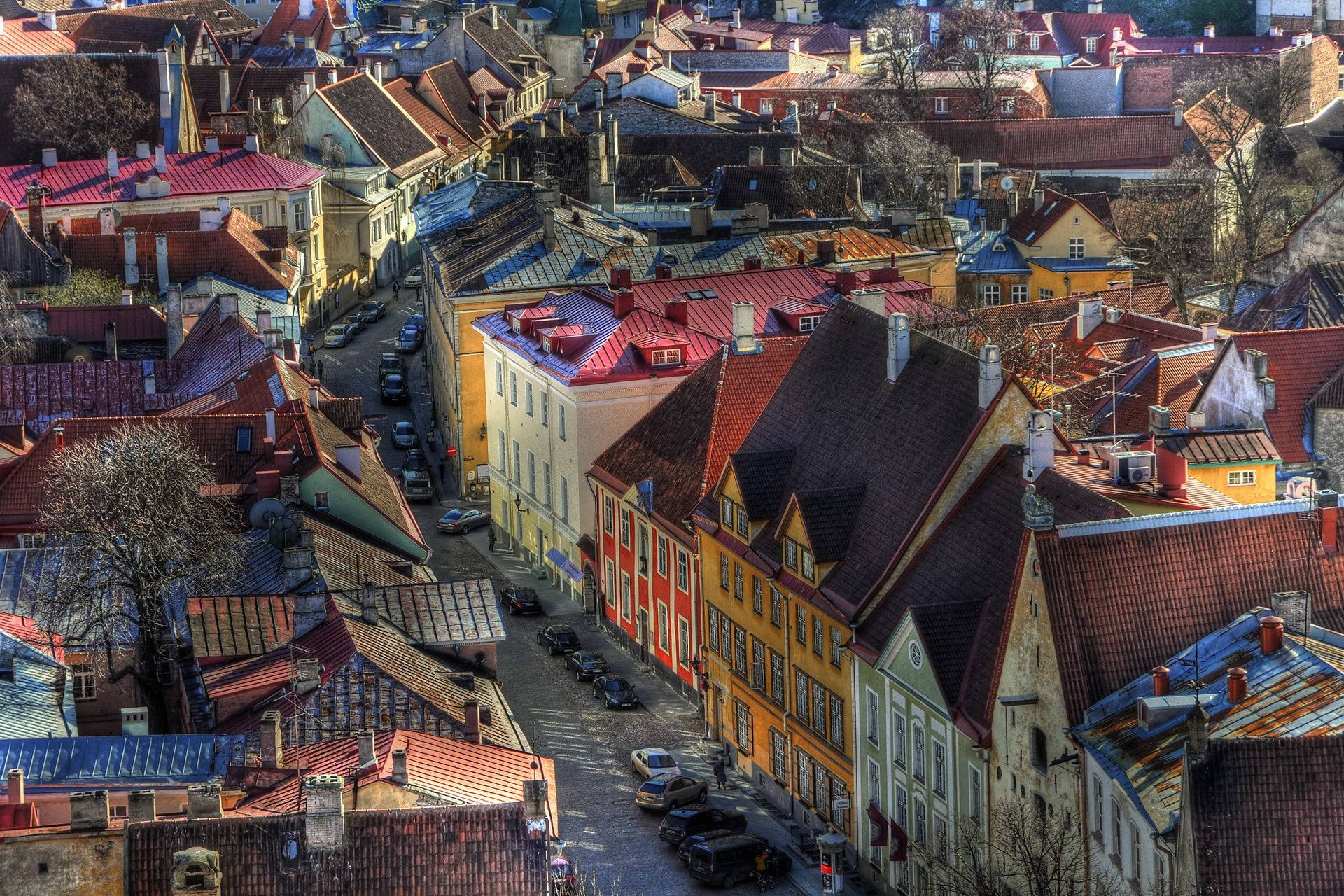 Estonia, cultural city, historic European town, Full HD Desktop Wallpaper