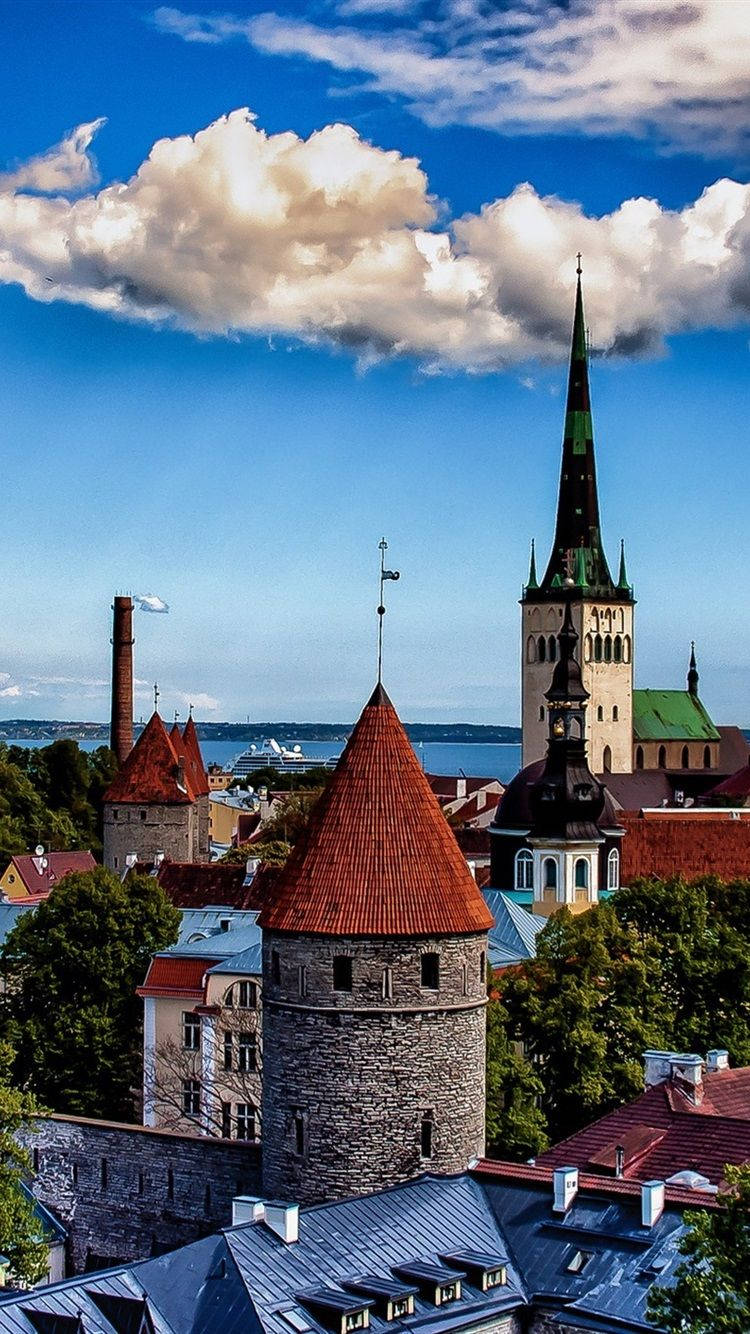 Estonia, medieval style architecture, historic stone towers, HD Phone Wallpaper