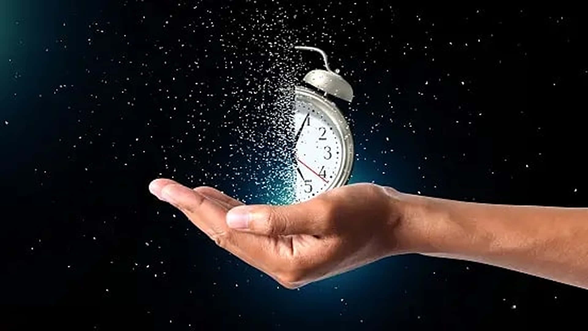Eternal Life, vintage alarm clock, starry void, Full HD Desktop Wallpaper