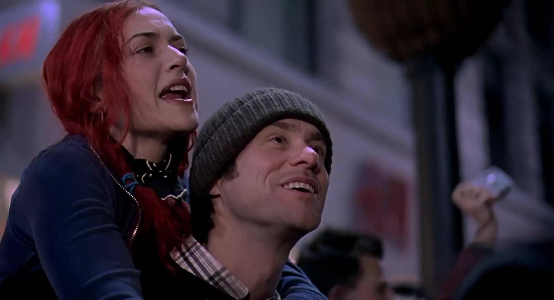 Eternal Sunshine of the Spotless Mind, red-haired woman, beanie-wearing man, Full HD Desktop Wallpaper