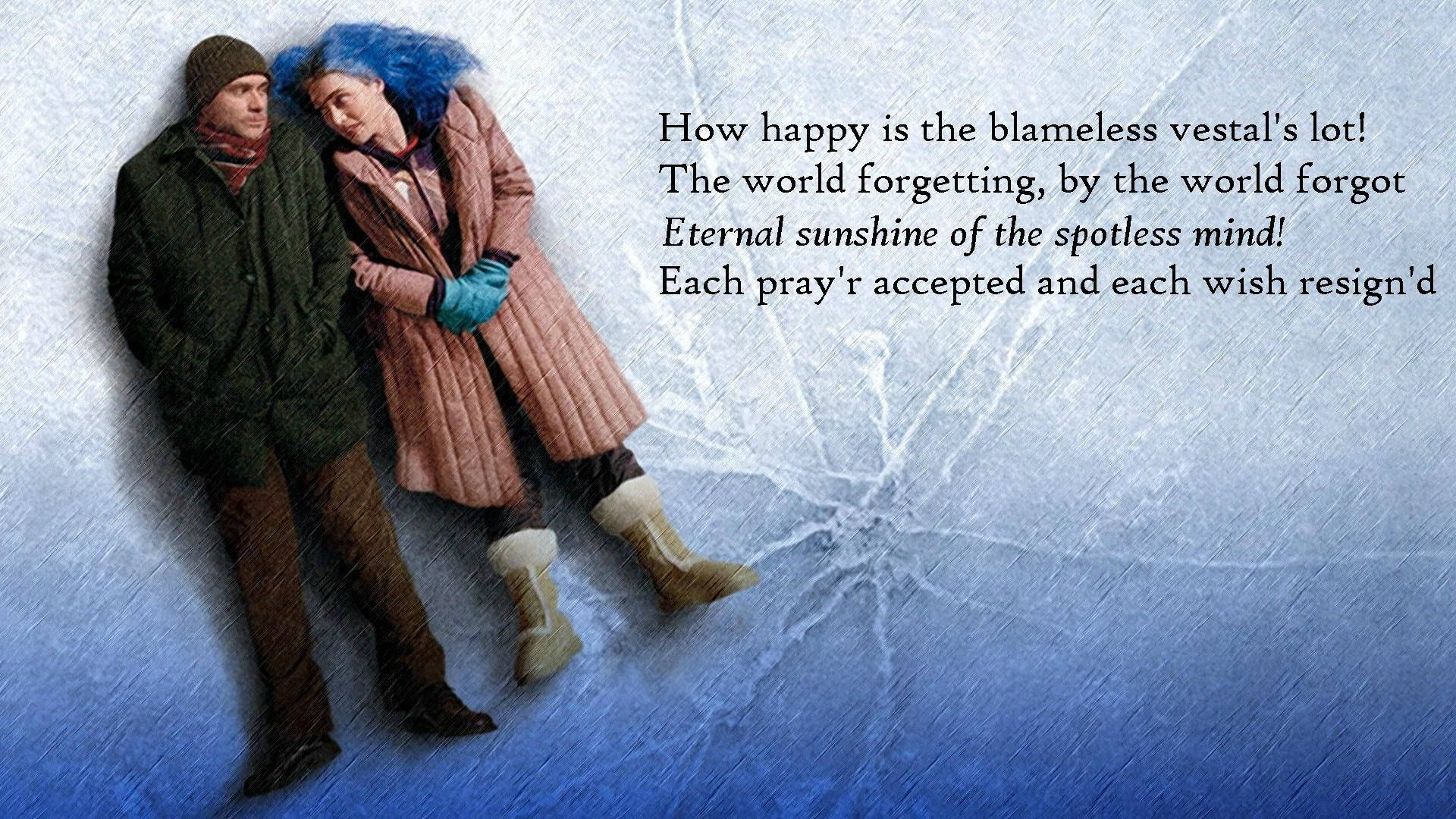 Eternal Sunshine of the spotless mind, winter coats, frosty blue surface, Full HD Desktop Wallpaper