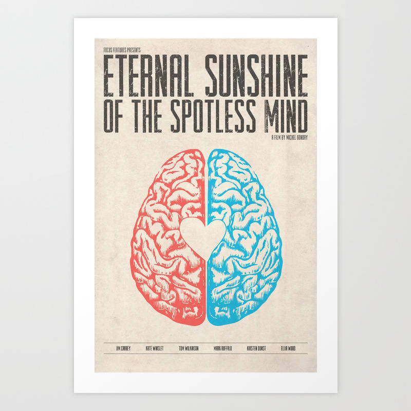 Eternal Sunshine of the Spotless Mind, split brain, red and blue, SD Desktop Wallpaper