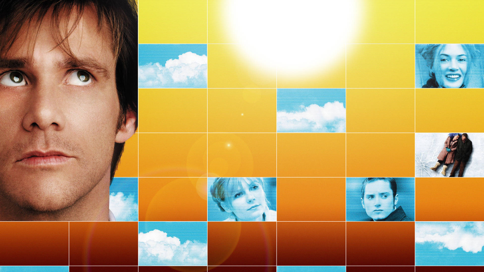 Eternal Sunshine of the Spotless Mind, puzzle poster, vibrant grid, Full HD Desktop Wallpaper