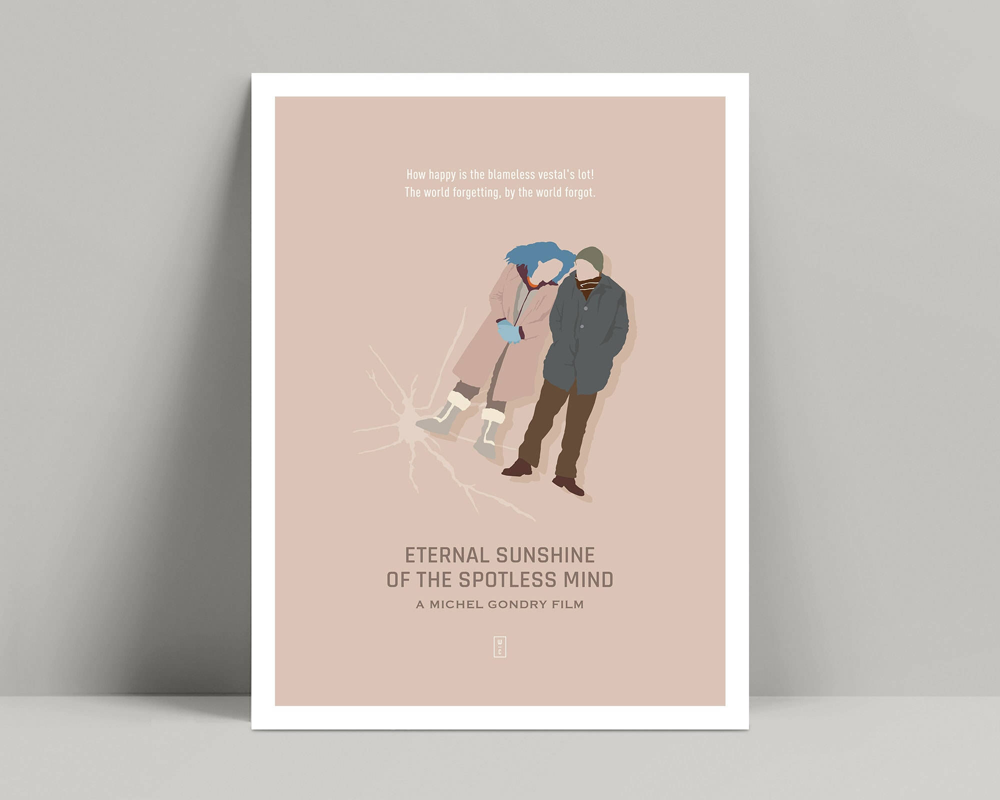 Eternal Sunshine of the Spotless Mind, minimalist poster art, two figures embracing, Full HD Desktop Wallpaper