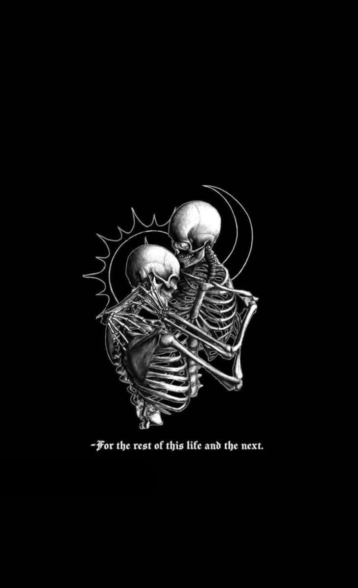Eternal, skeletons, black background, SD Phone Wallpaper