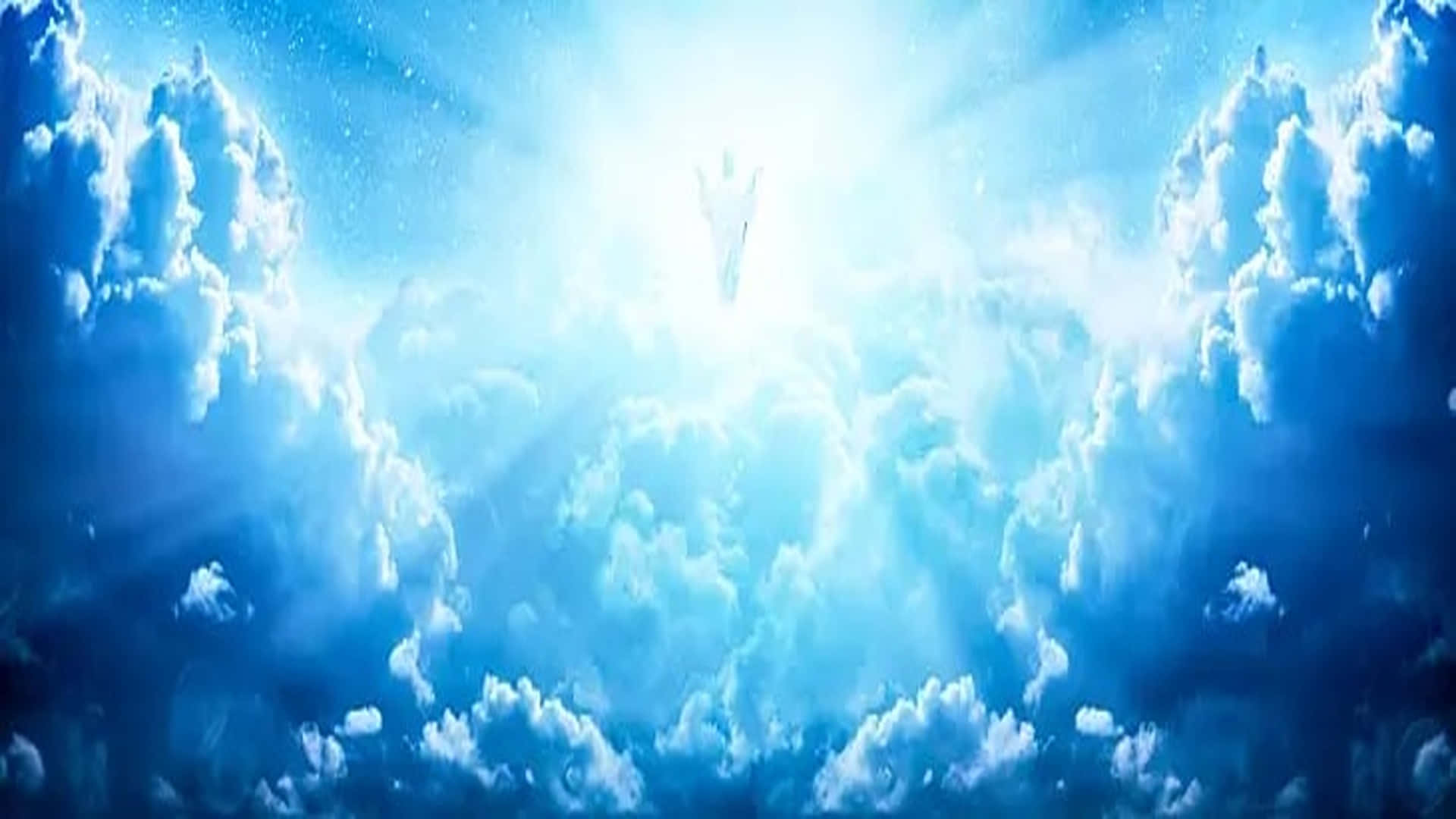 eternal life, bright blue sky, divine light, Full HD Desktop Wallpaper
